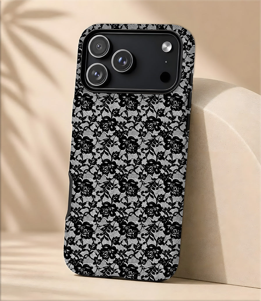 Floral Lace Tough Magnetic Phone Case