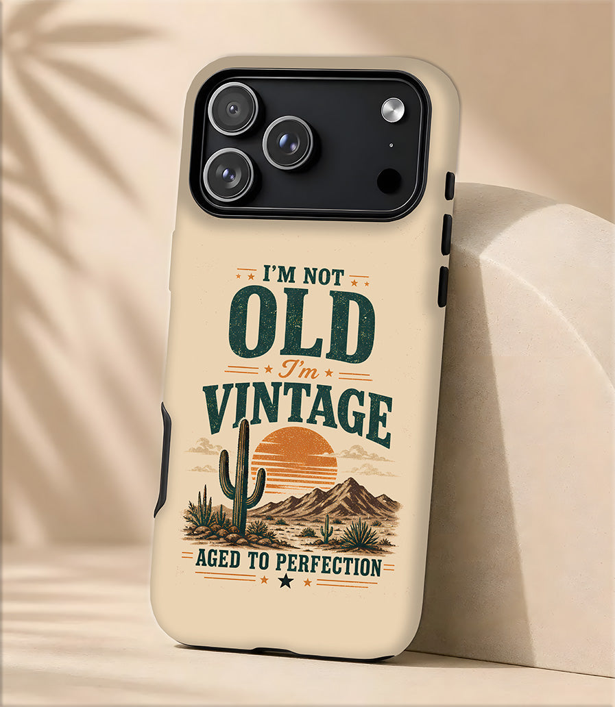 Vintage 'I'm Not Old, I'm Vintage' Tough Magnetic Phone Case
