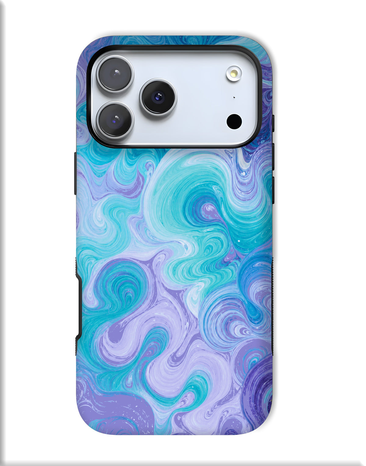 Swirled Aqua Marble Phone Case — Tough Magnetic Protective Cover