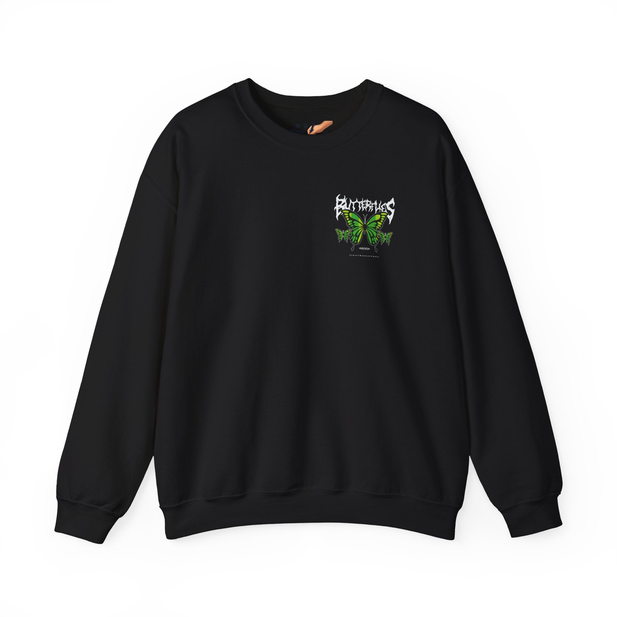 Green Butterfly Streetwear Sweatshirt