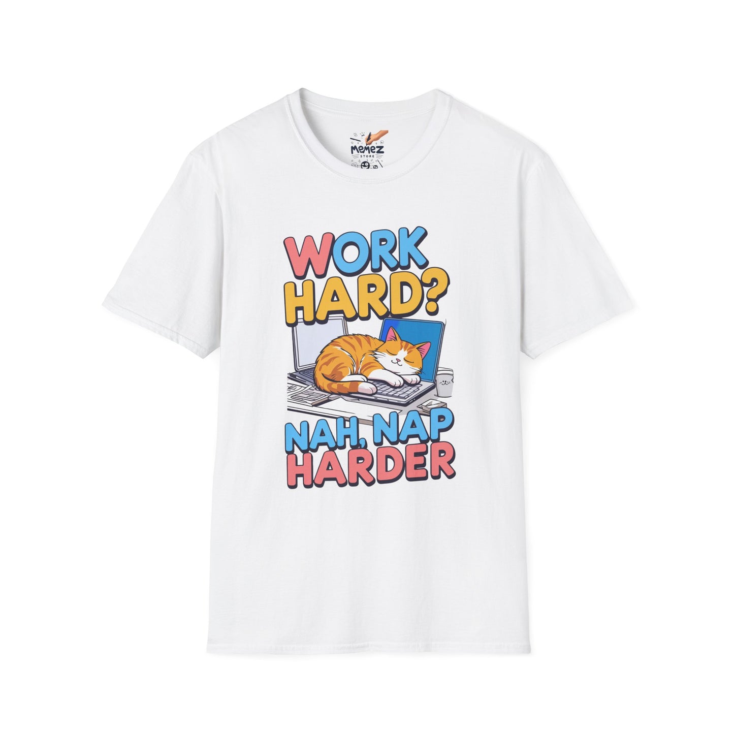 Work Hard Nap Hard Unisex T-Shirt - Funny Meme Tee for Meme Lovers
