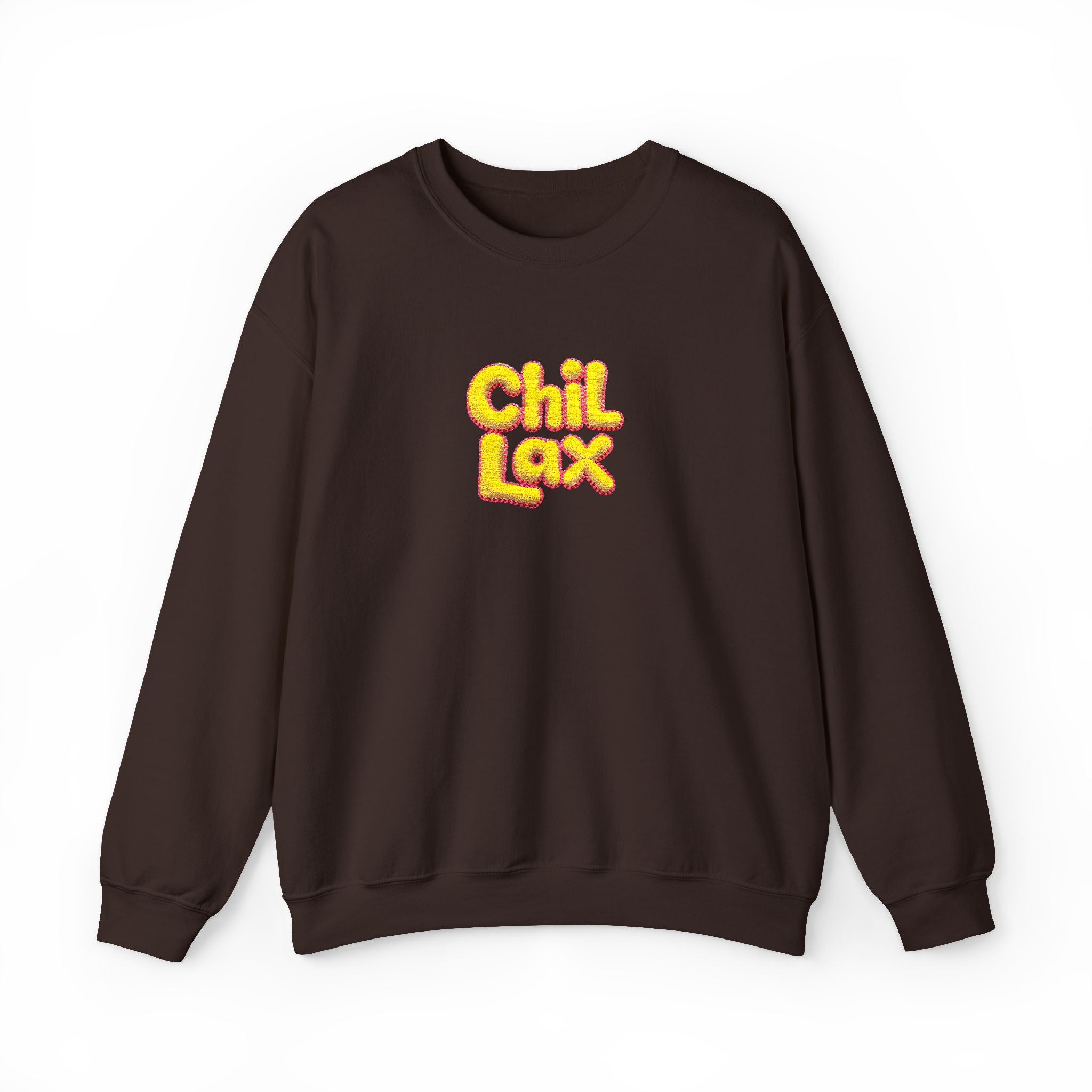 Chillax Typograhical Embroidered Sweatshirt