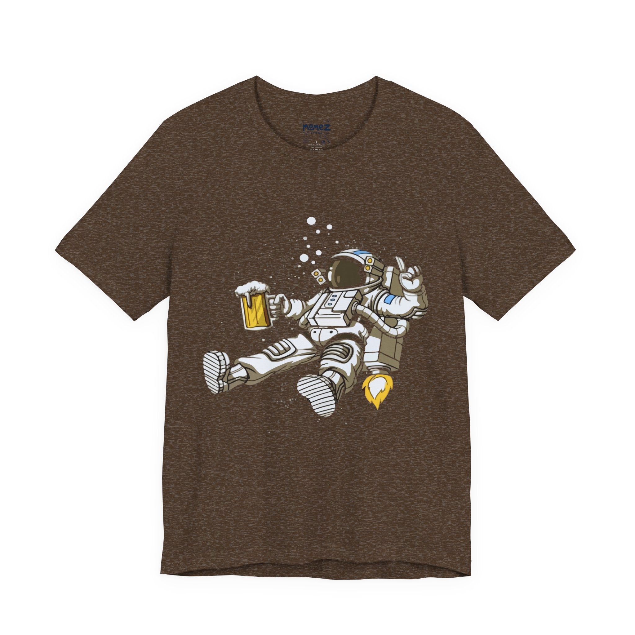 Beer in Space T-Shirt — Retro Astronaut Brewing Tee