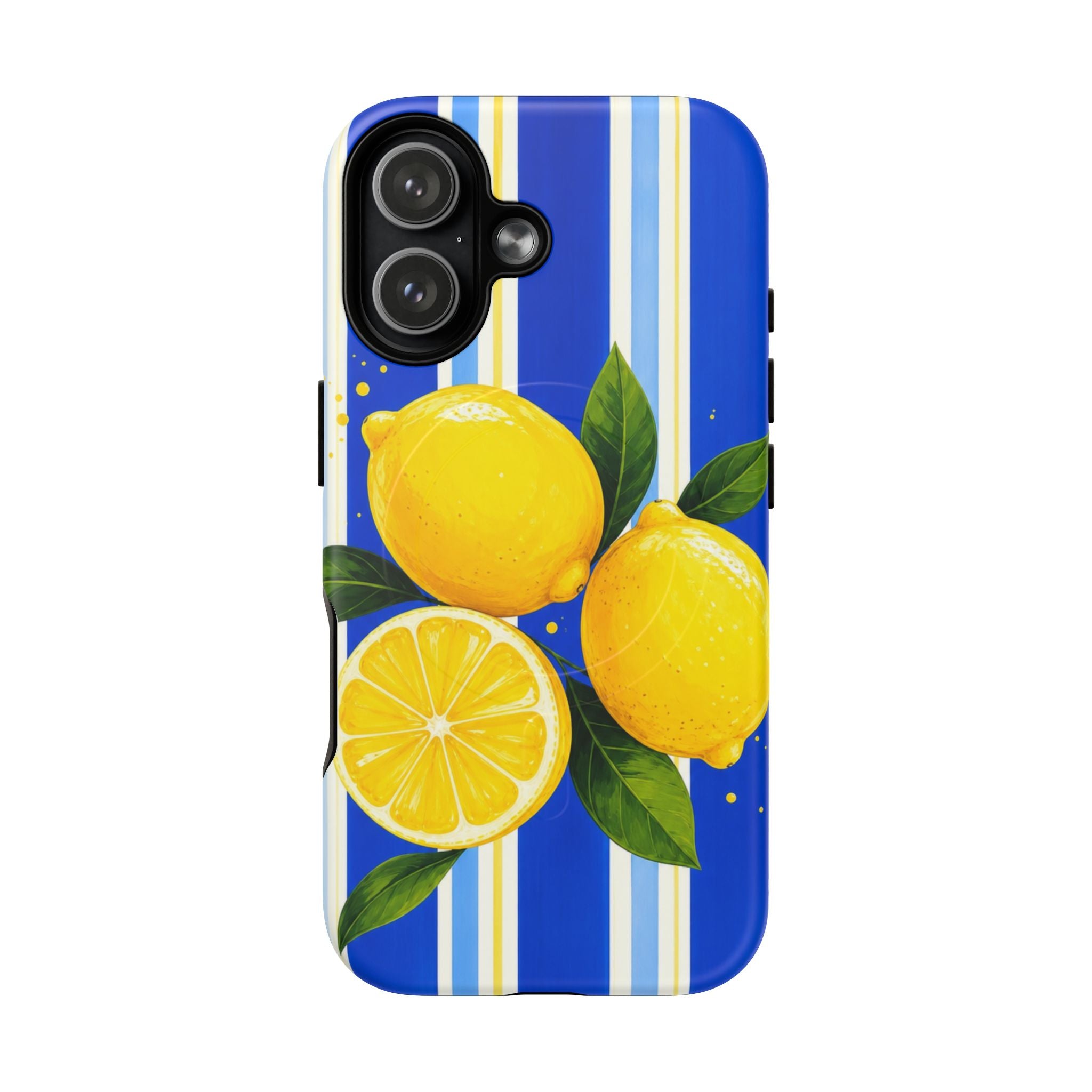 Lemon Stripe Tough Magnetic Phone Case