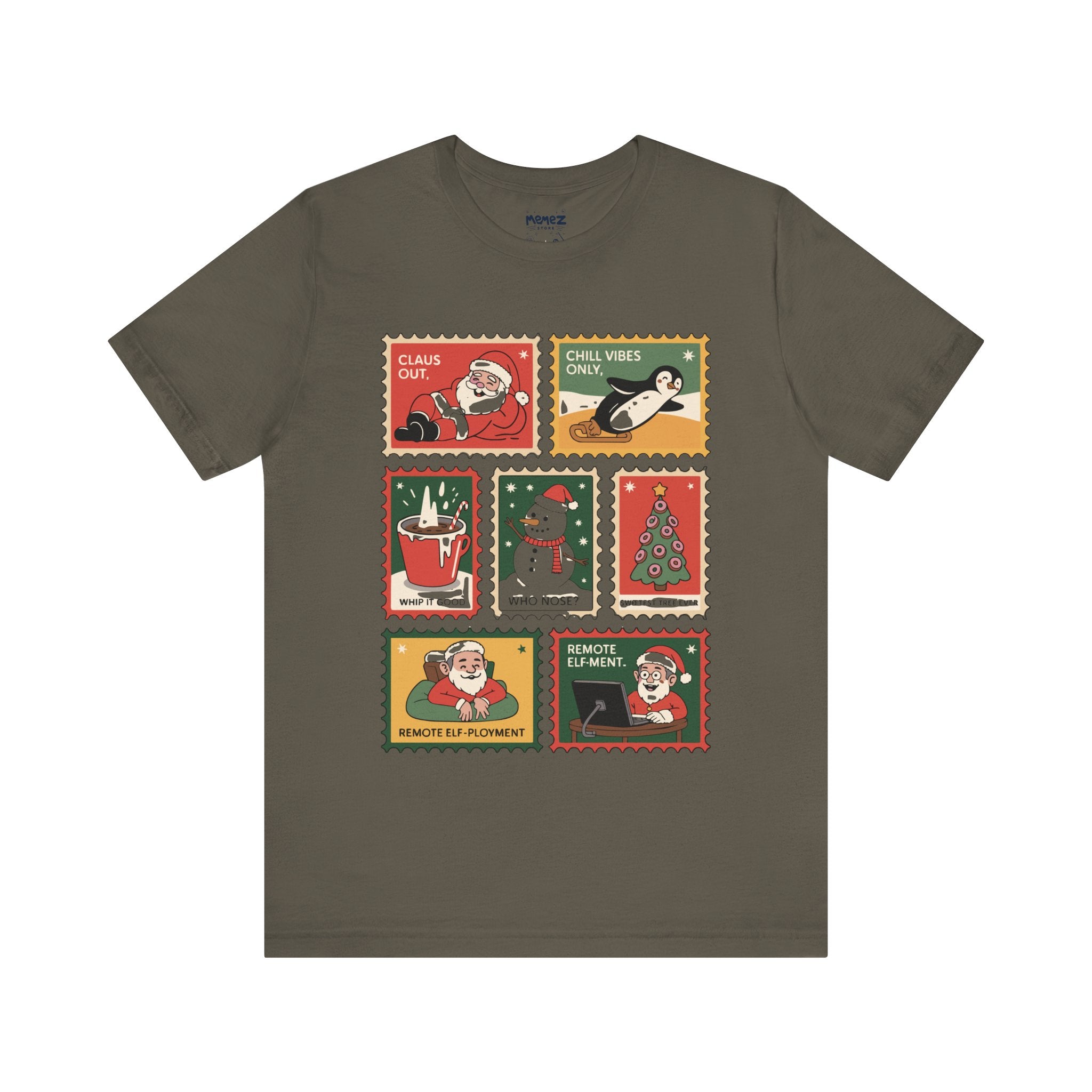 Xmas Stamp Collection Meme Funny Tee