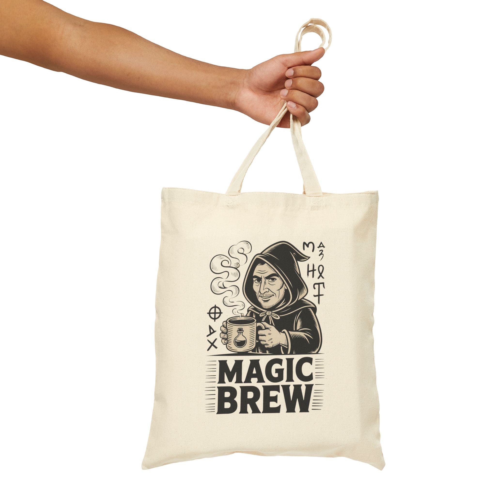 Cotton Canvas Tote Bag - Magic Brew a Magic Lovers' Tote Bag By Memez Store