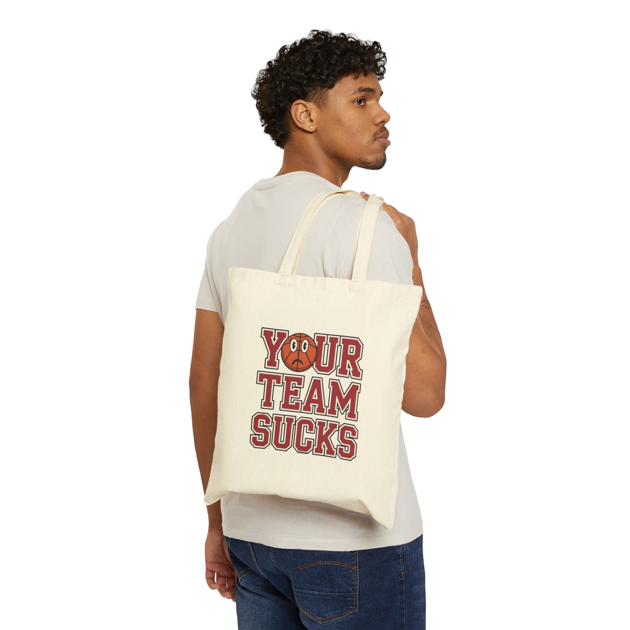Your Team Sucks Funny Tote Bag By memez store