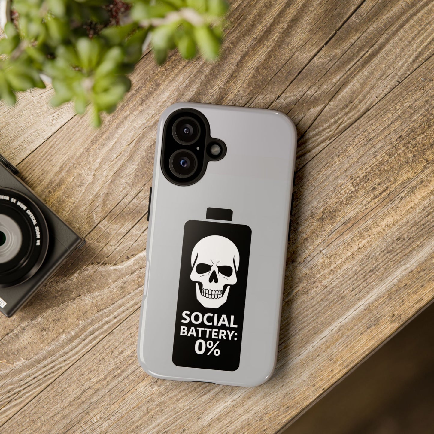 Social Battery Zeero I Phone case by Memez Store
