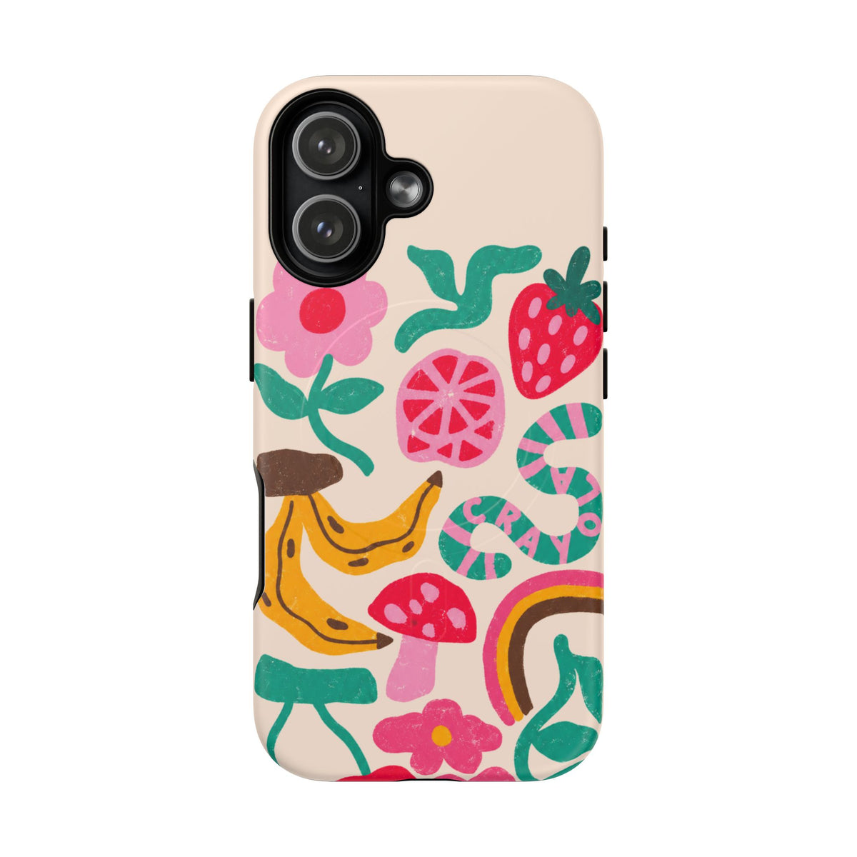 Floral Fruit Pattern Tough Magnetic Phone Case