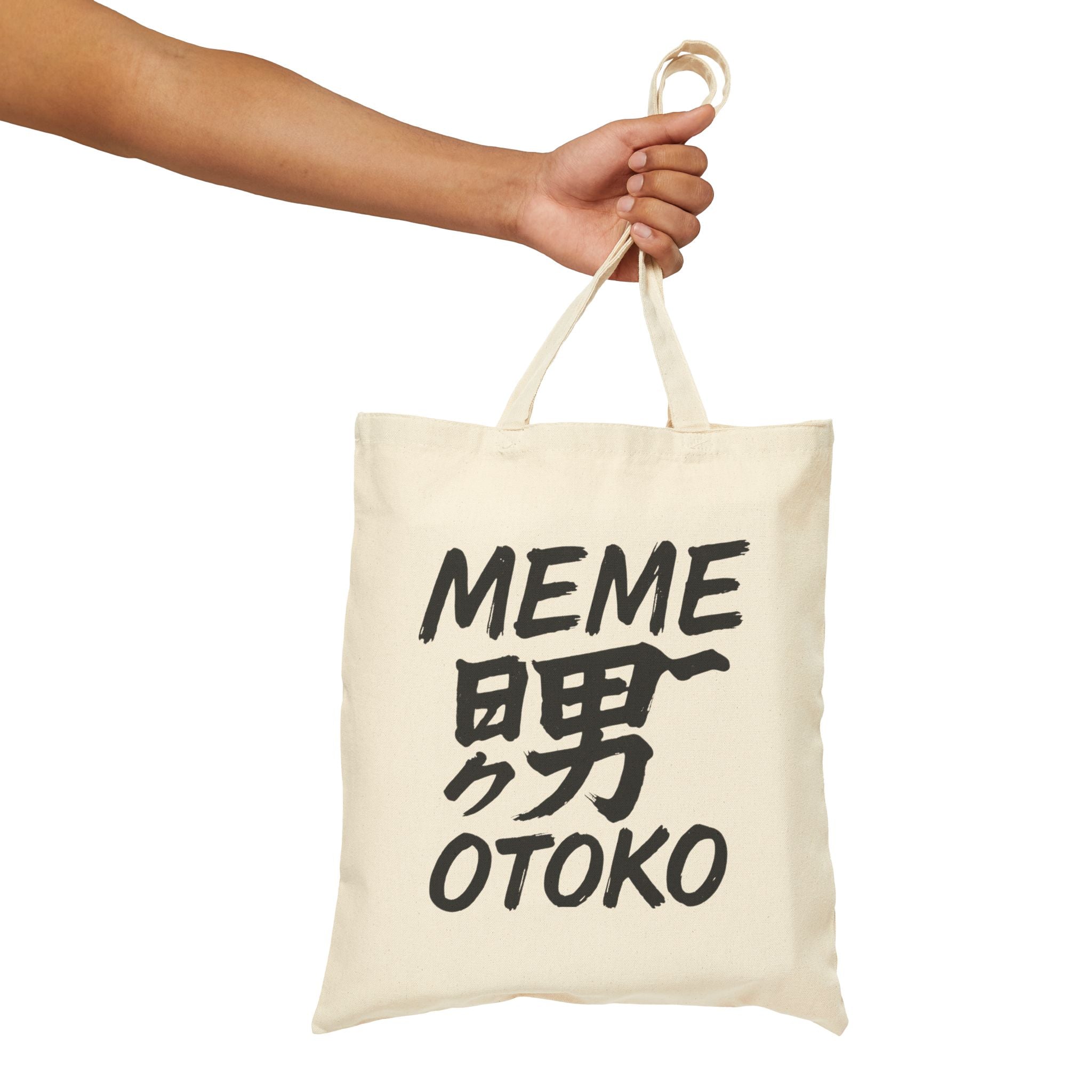 Otoko Meme Cotton Canvas Tote Bag