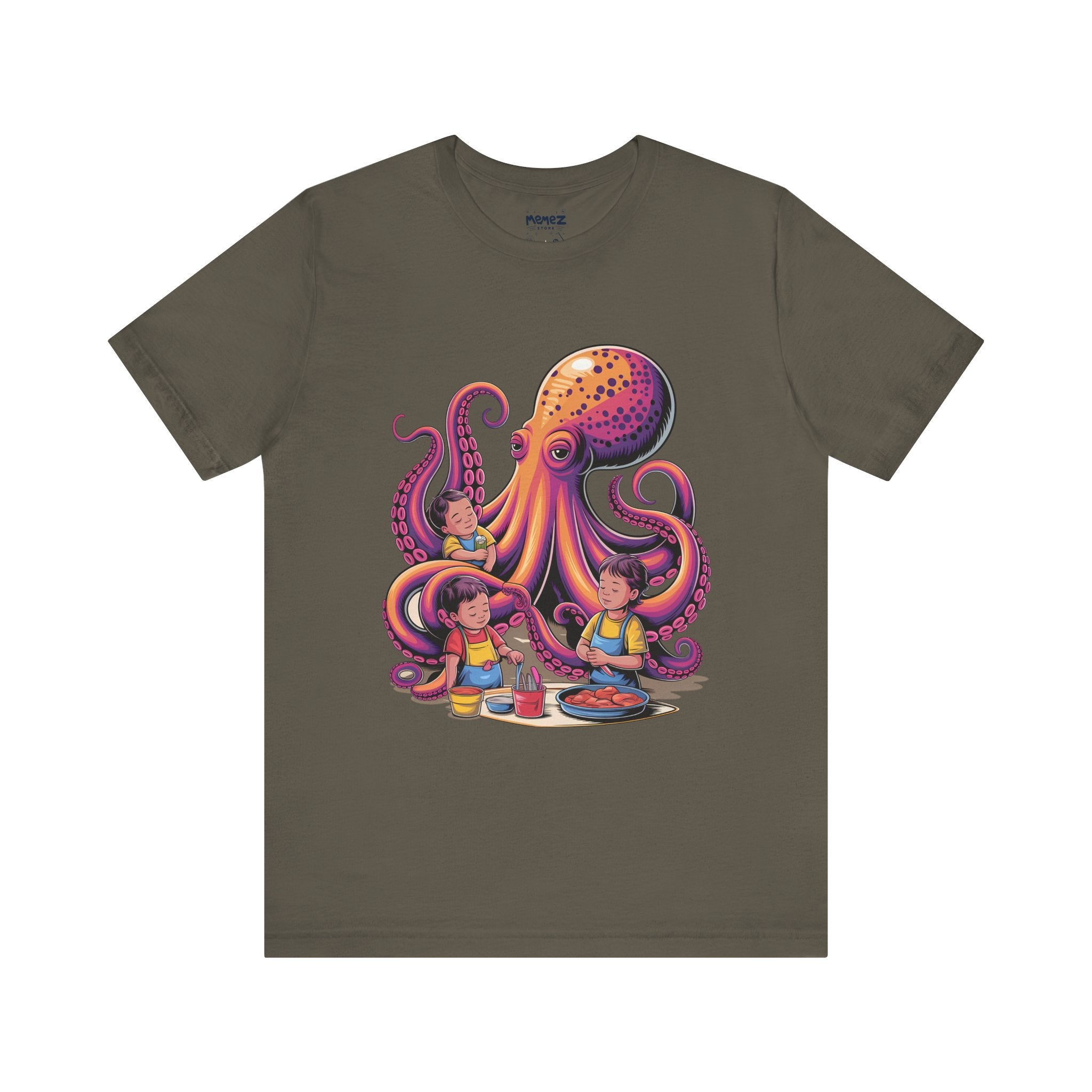 Kids Playing with Octopus Unisex Tee - Memez Store