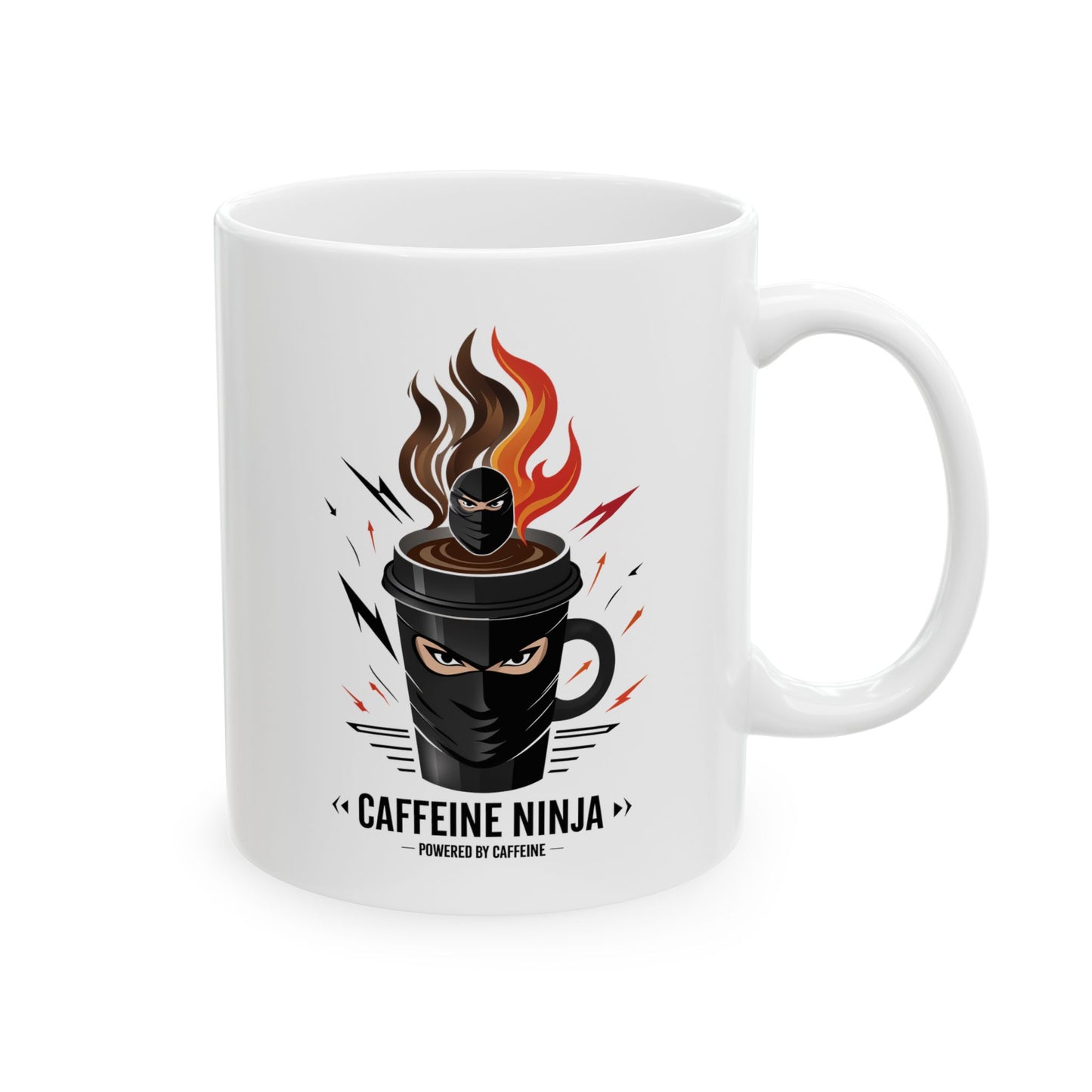 Caffein Ninja a Funny and Meme Coffee Mug by Memez Store