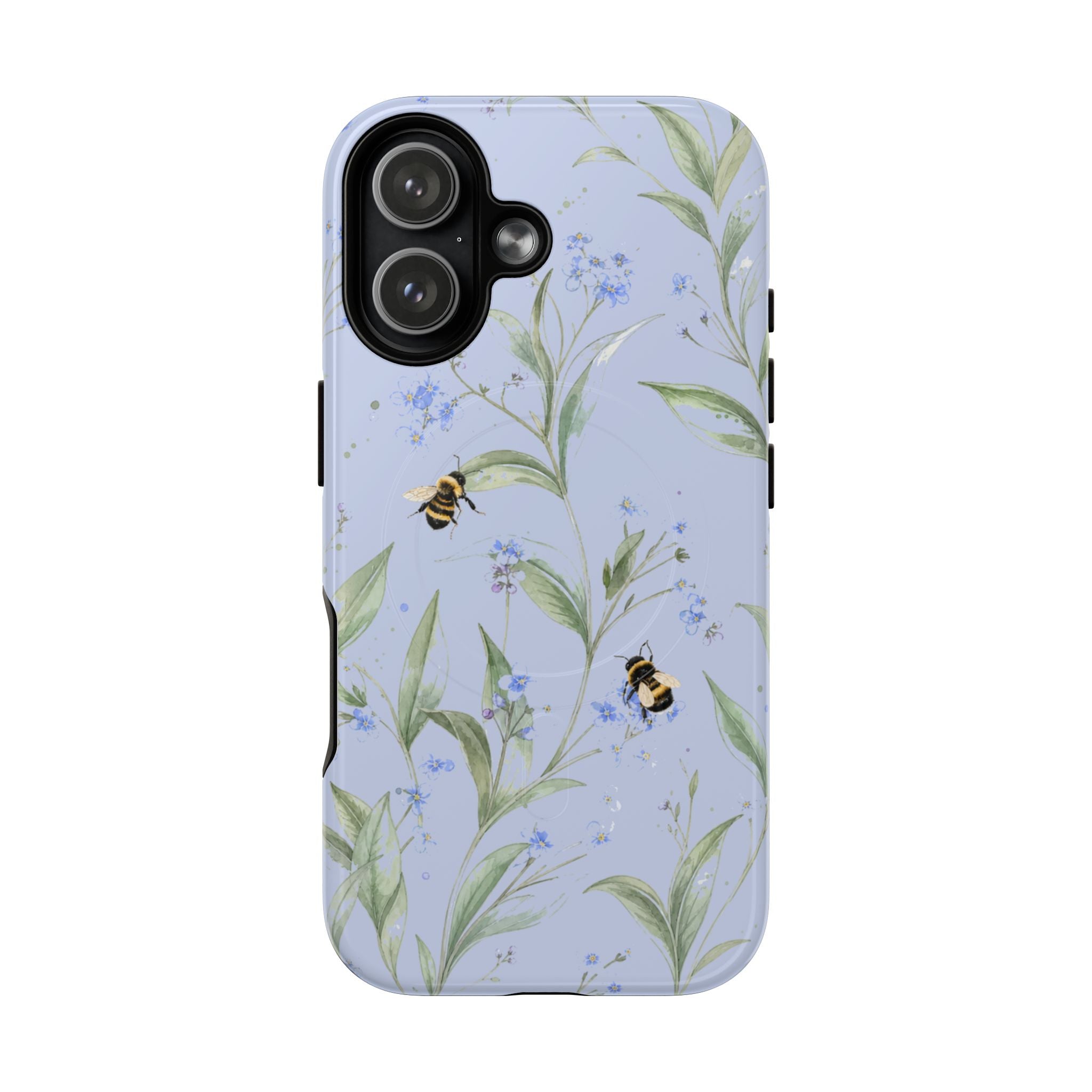 Bee Floral Tough Magnetic Phone Case — Protective Floral iPhone Cover