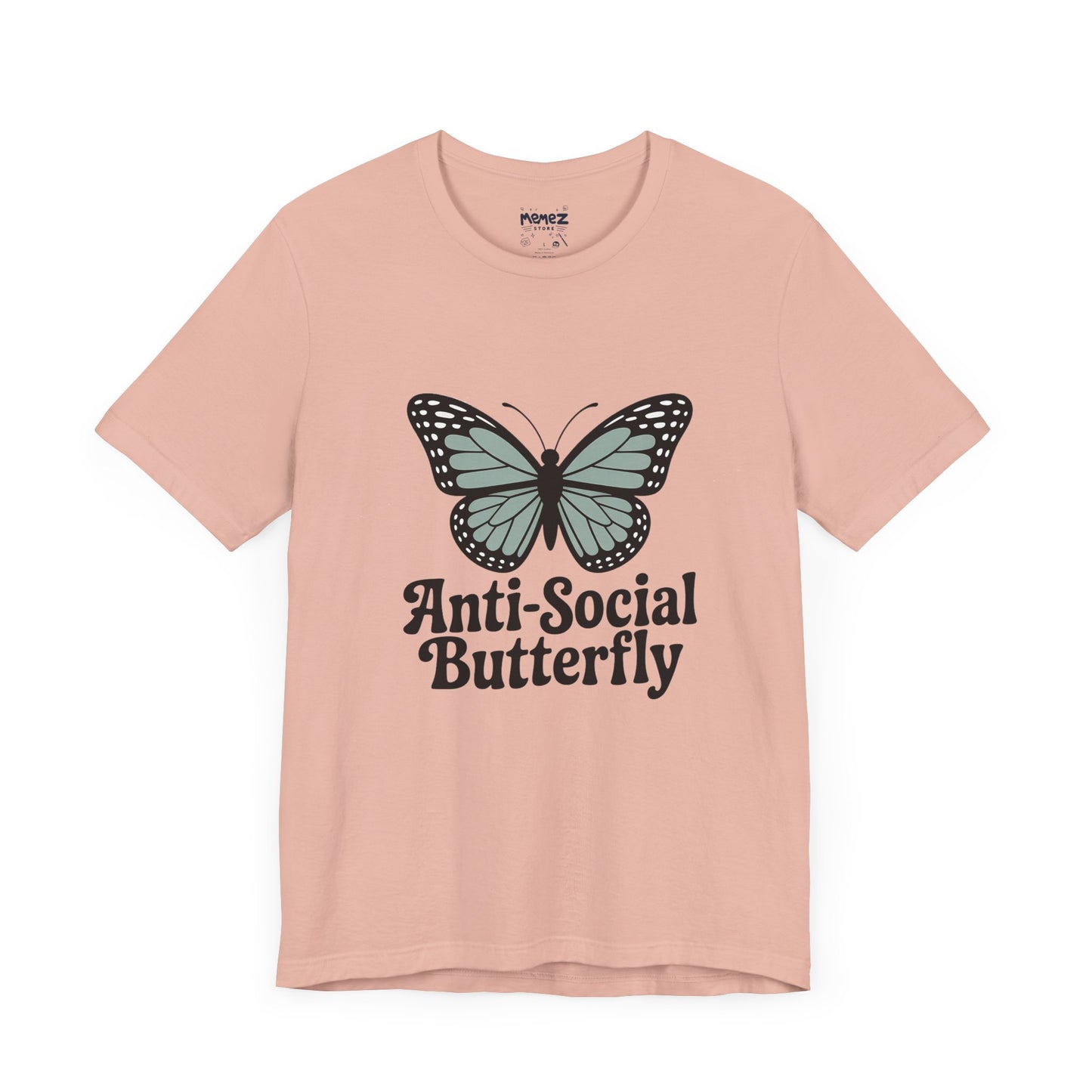 Unisex Jersey Short Sleeve Tee - Anti-Social Butterfly Tee By memez store