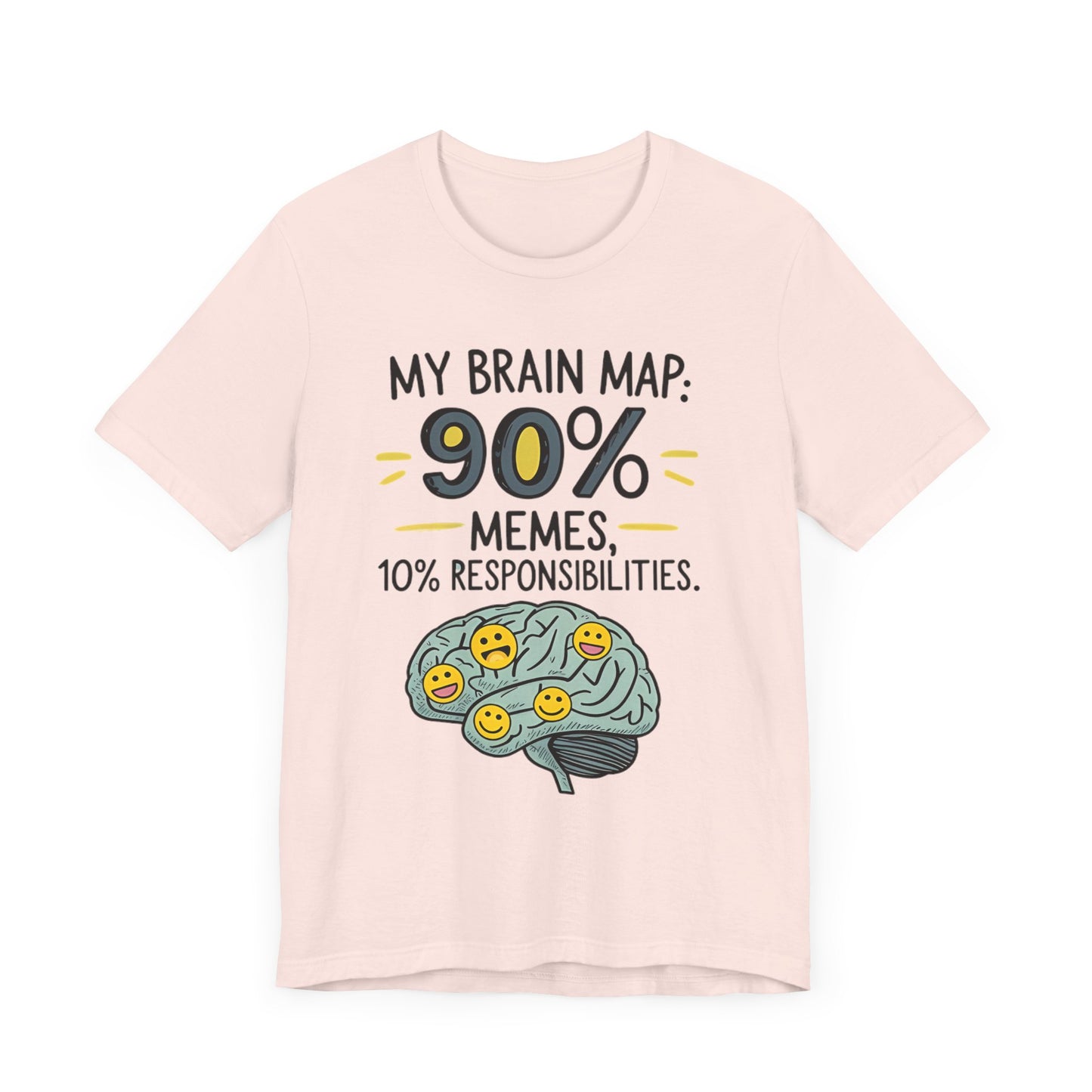 Funny Meme Tees for Stress Relief - 90% Memes, 10% Responsibilities