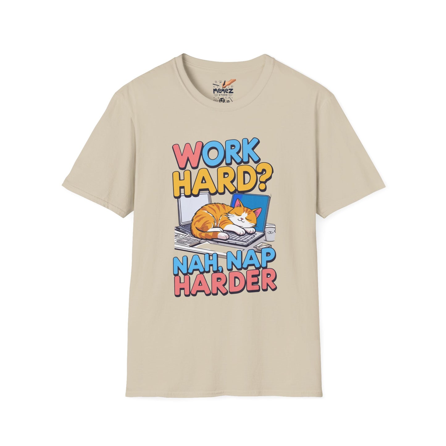 Work Hard Nap Hard Unisex T-Shirt - Funny Meme Tee for Meme Lovers