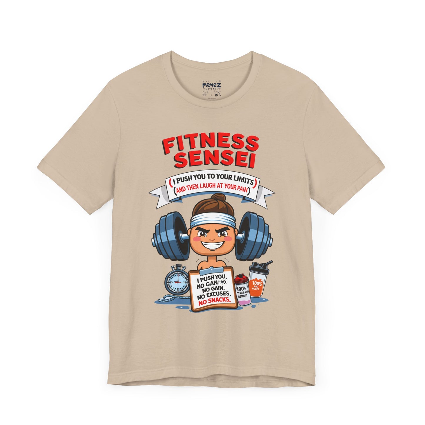 Fitness Sensei T-Shirt - gym lover funny tee by Memez Store