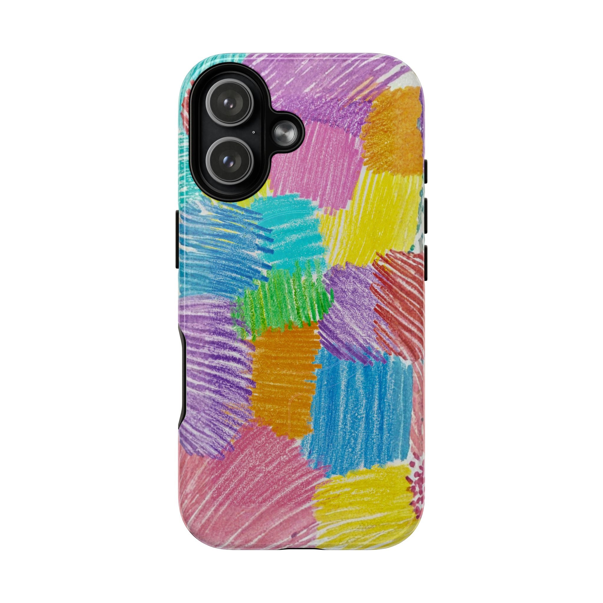 Colorful Crayon Patchwork Tough Magnetic Phone Case