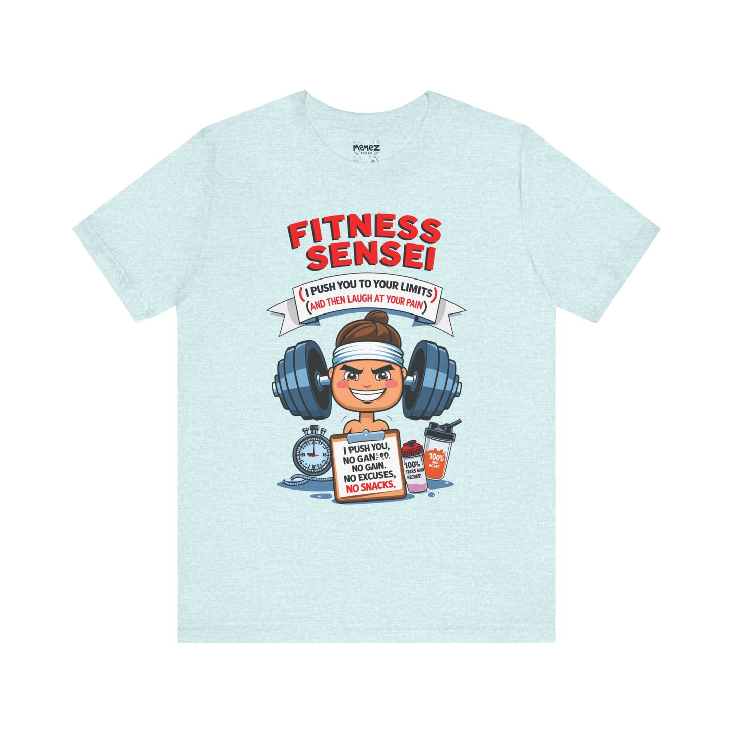 Fitness Sensei T-Shirt - gym lover funny tee by Memez Store