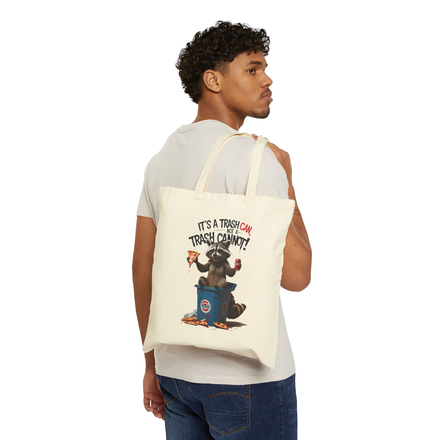 Funny Raccoon Canvas Tote Bag – Perfect for Eco-Friendly Shoppers & Animal Lovers!