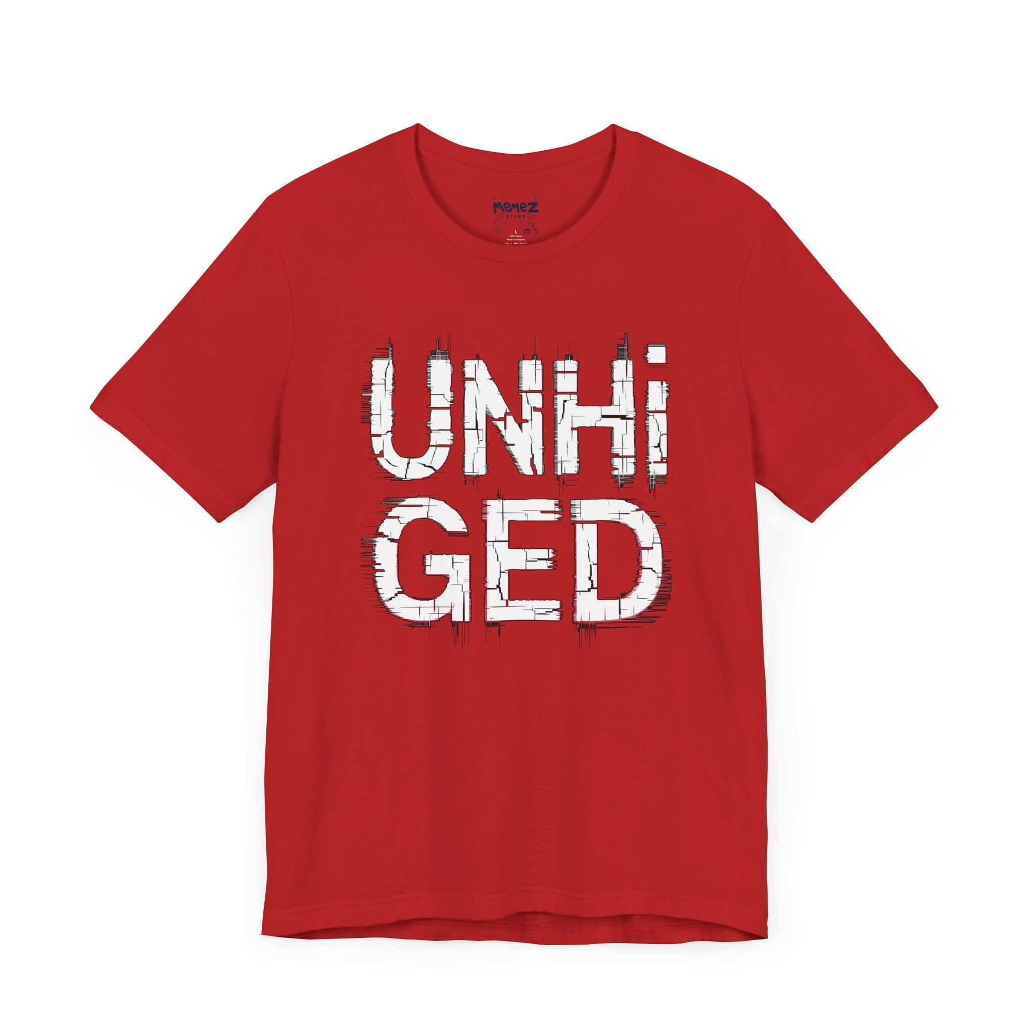 Unhiged Typographical Tee By Memez store