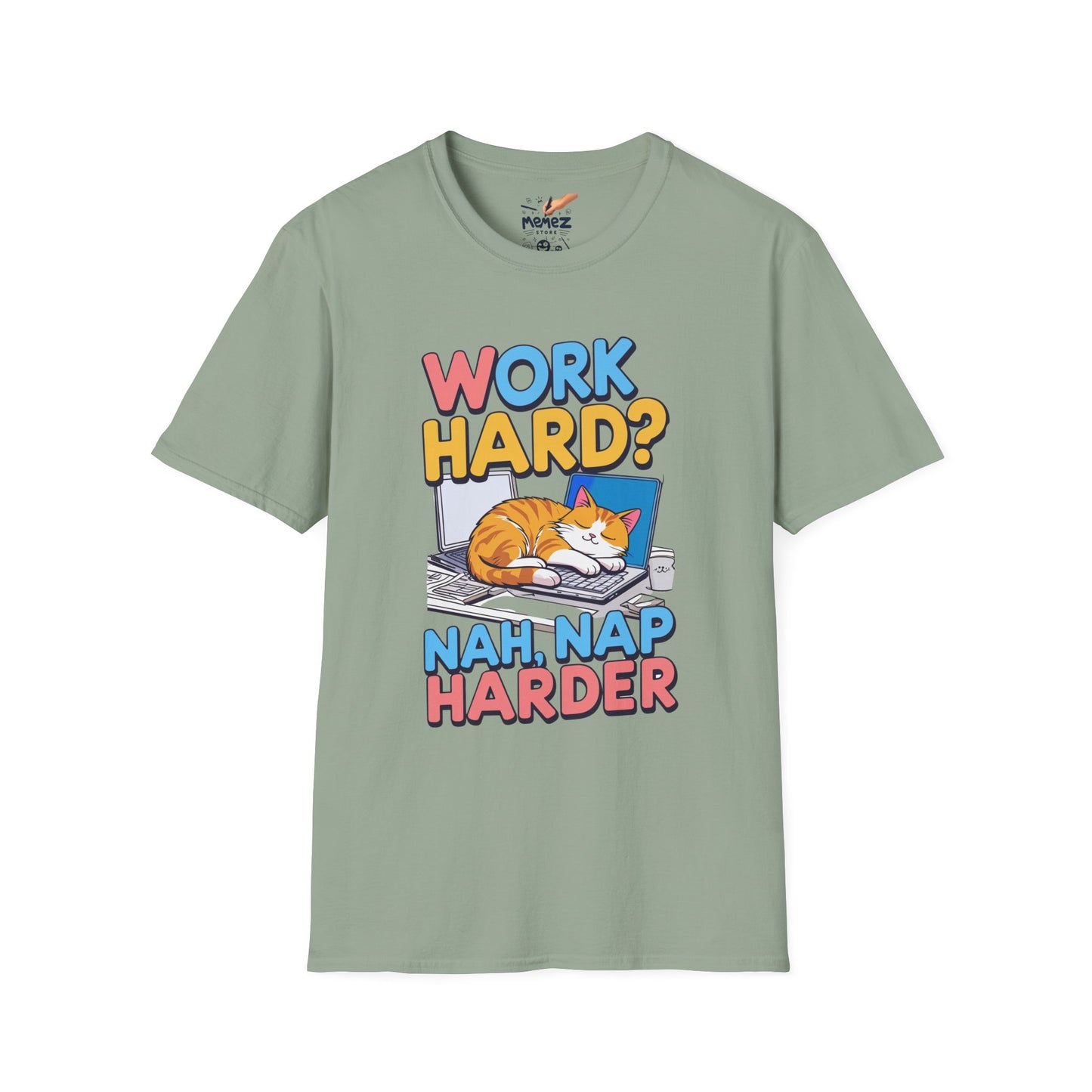 Work Hard Nap Hard Unisex T-Shirt - Funny Meme Tee for Meme Lovers