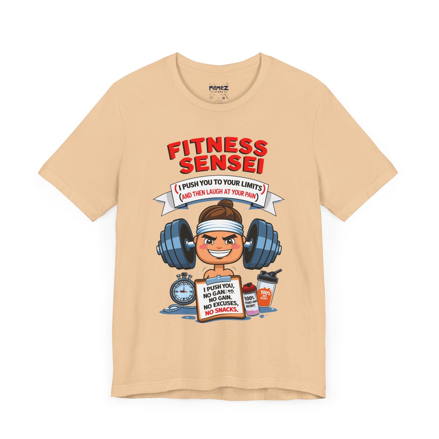 Fitness Sensei T-Shirt - gym lover funny tee by Memez Store