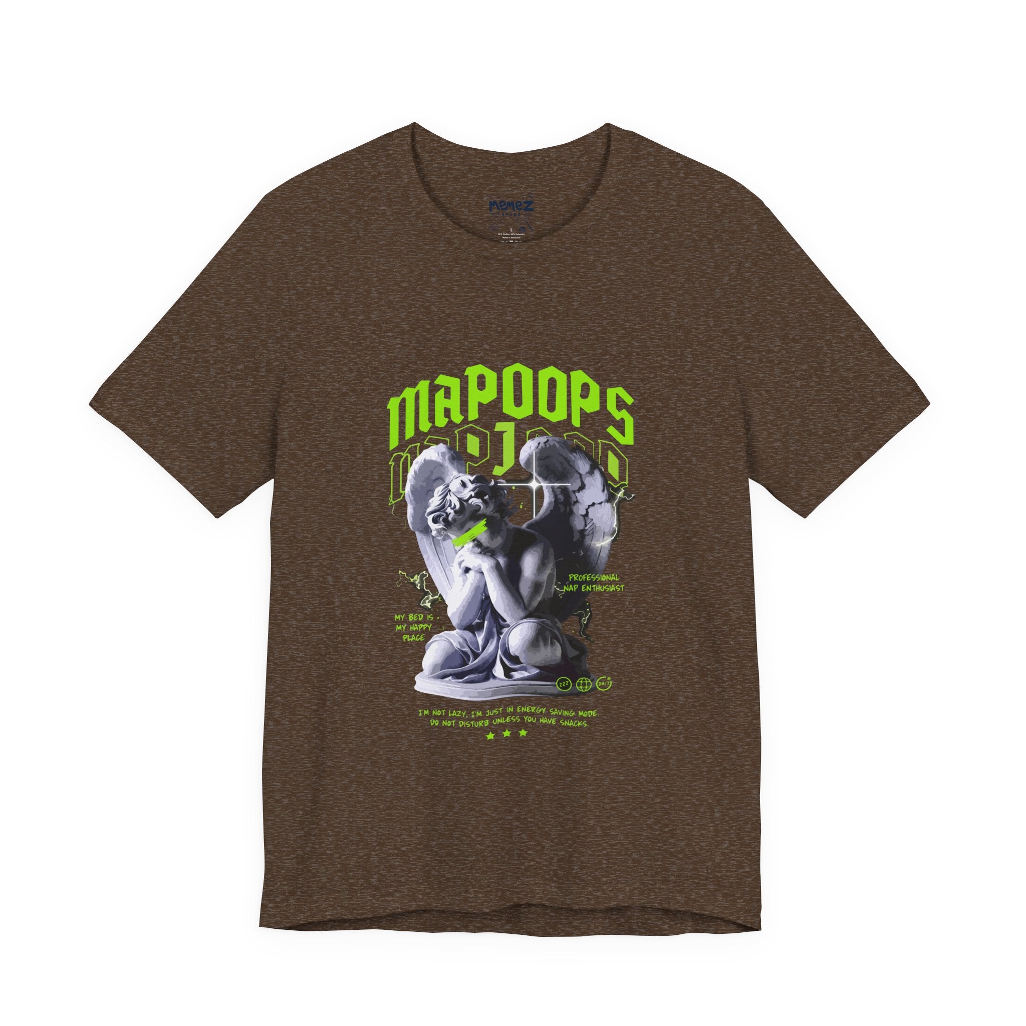 Napoops Mood Funny Sleeping Statue Graphic T-Shirt