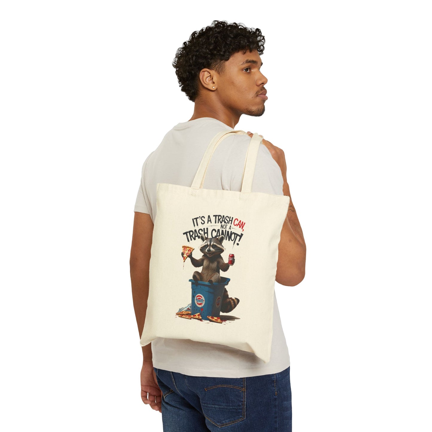 Funny Raccoon Canvas Tote Bag – Perfect for Eco-Friendly Shoppers & Animal Lovers!
