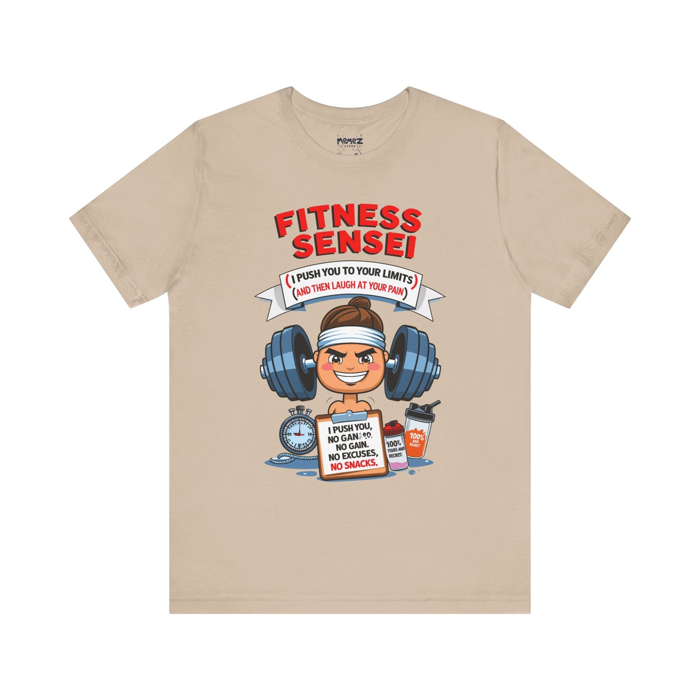 Fitness Sensei T-Shirt - gym lover funny tee by Memez Store