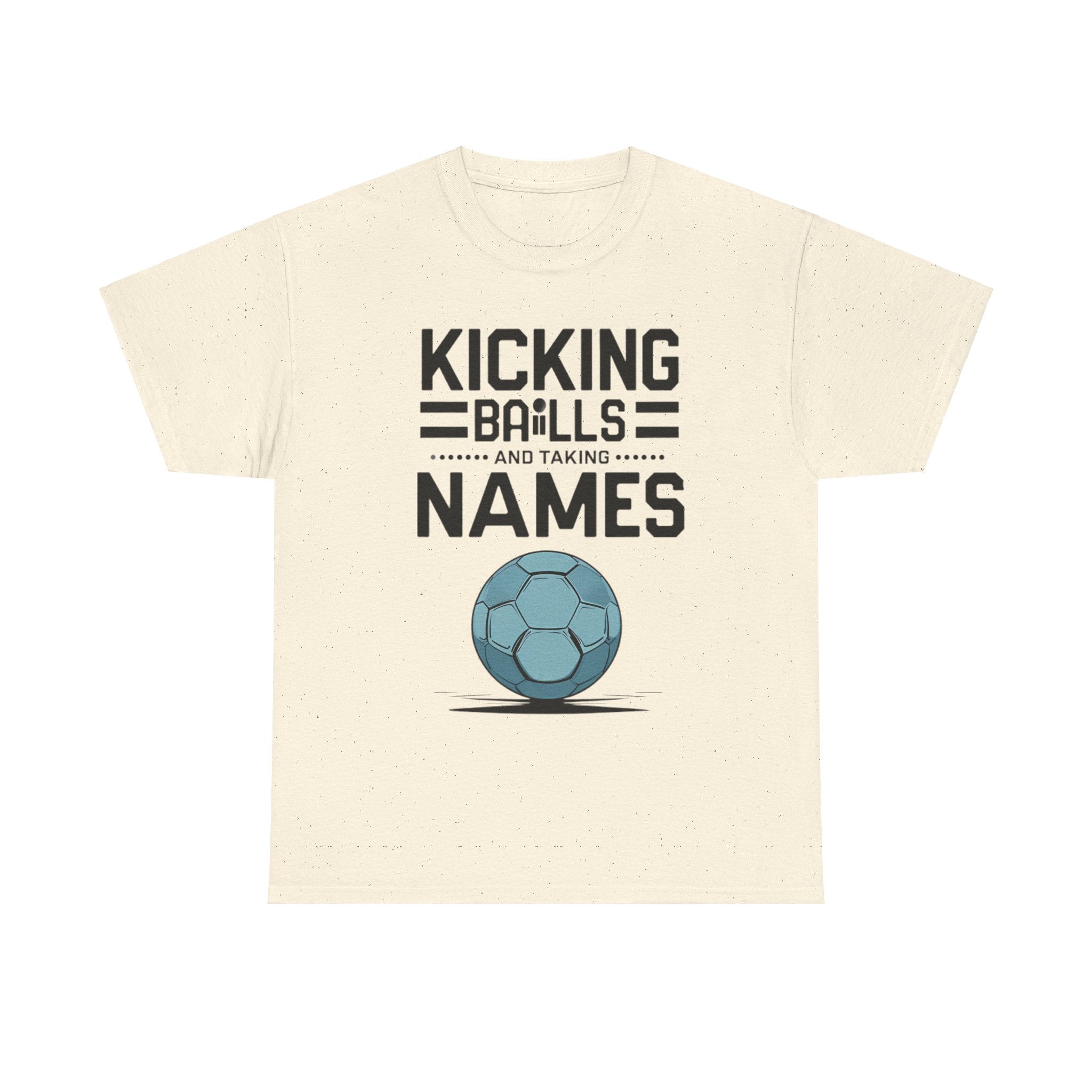 Funny meme t-shirt in natural color – Kicking Balls print