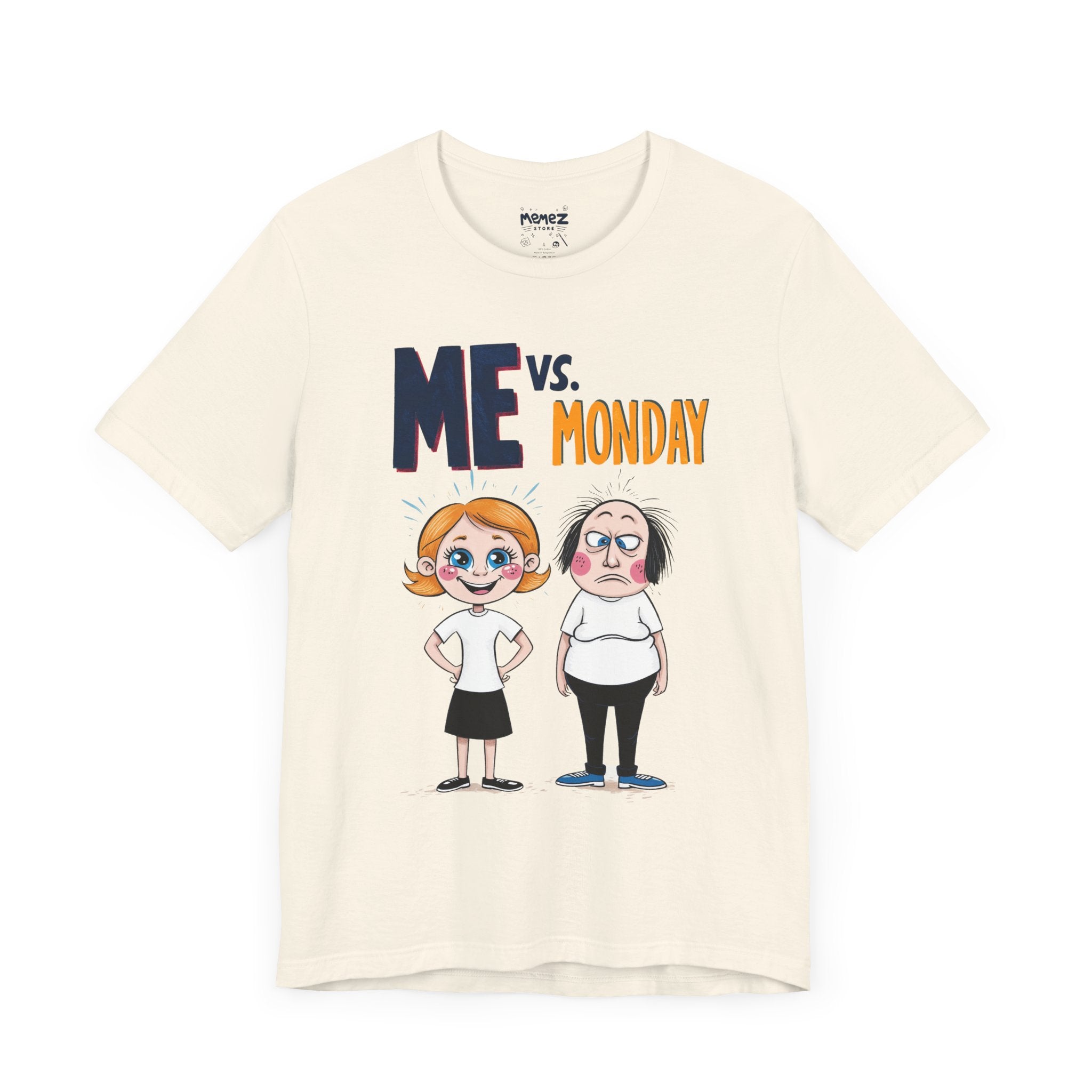 Funny Meme T-Shirt - Me Vs Monday Unisex Tee