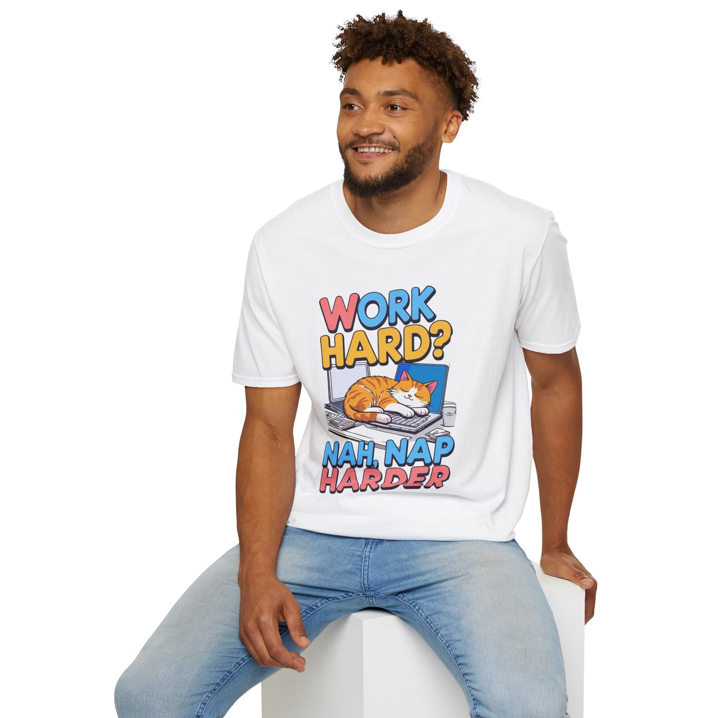 Work Hard Nap Hard Unisex T-Shirt - Funny Meme Tee for Meme Lovers