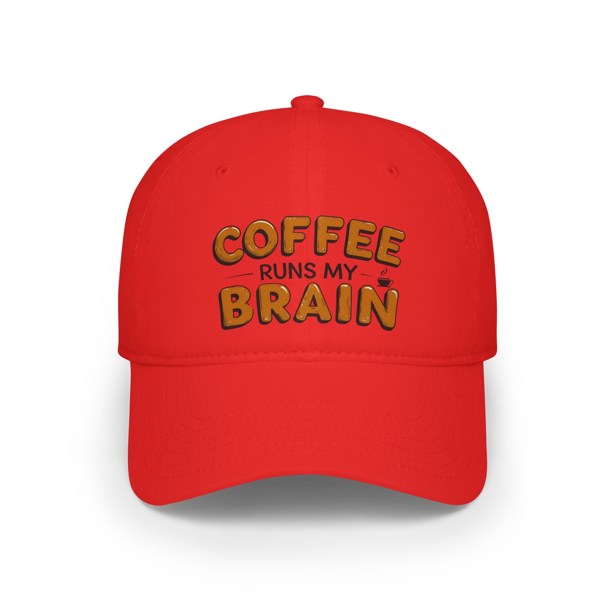 Coffee Runs My Brain Baseball Cap - Meme and Funny Hat for Everyday Wear