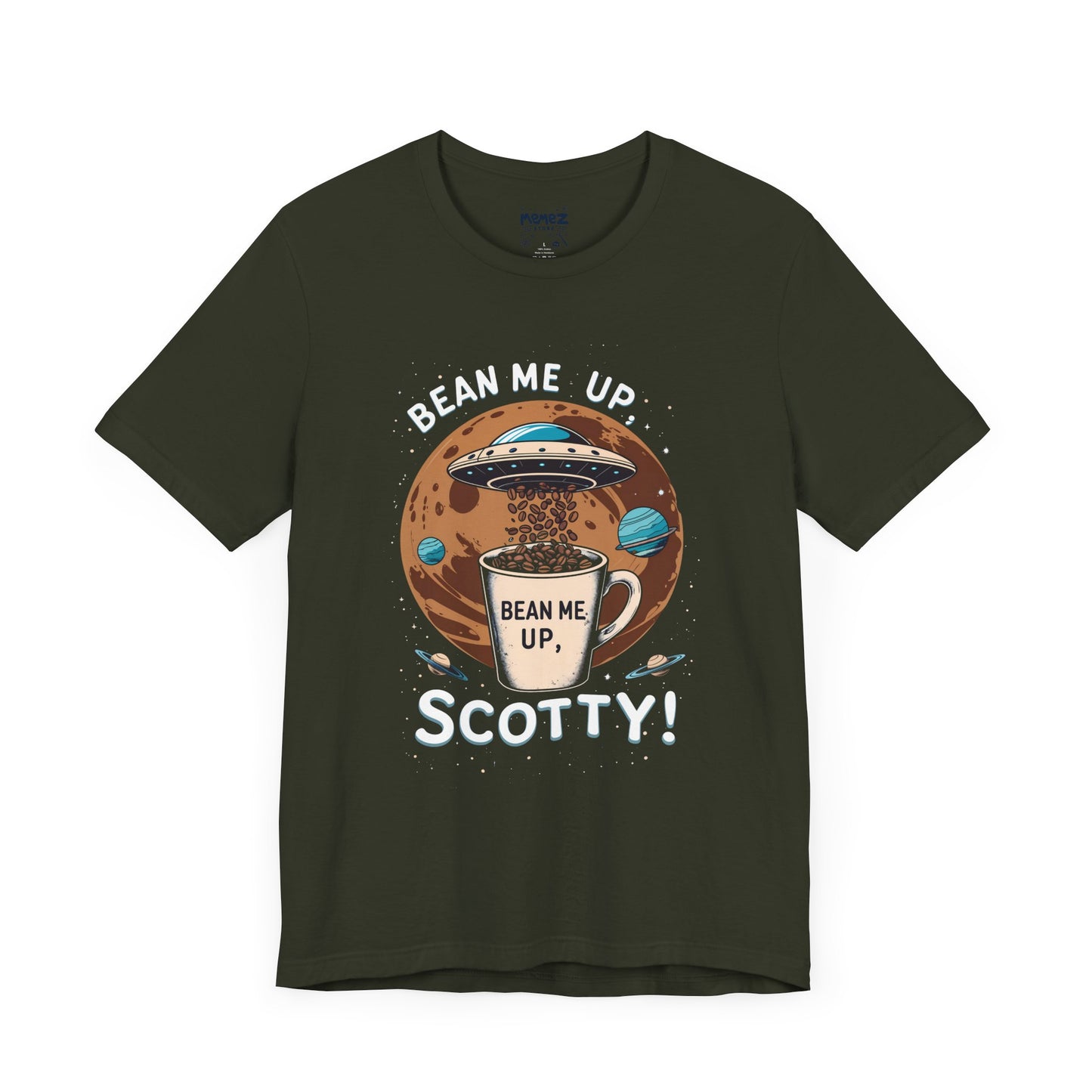 Bean Me Up a Funny Coffee and Allien Lovers Tee By Memez Store