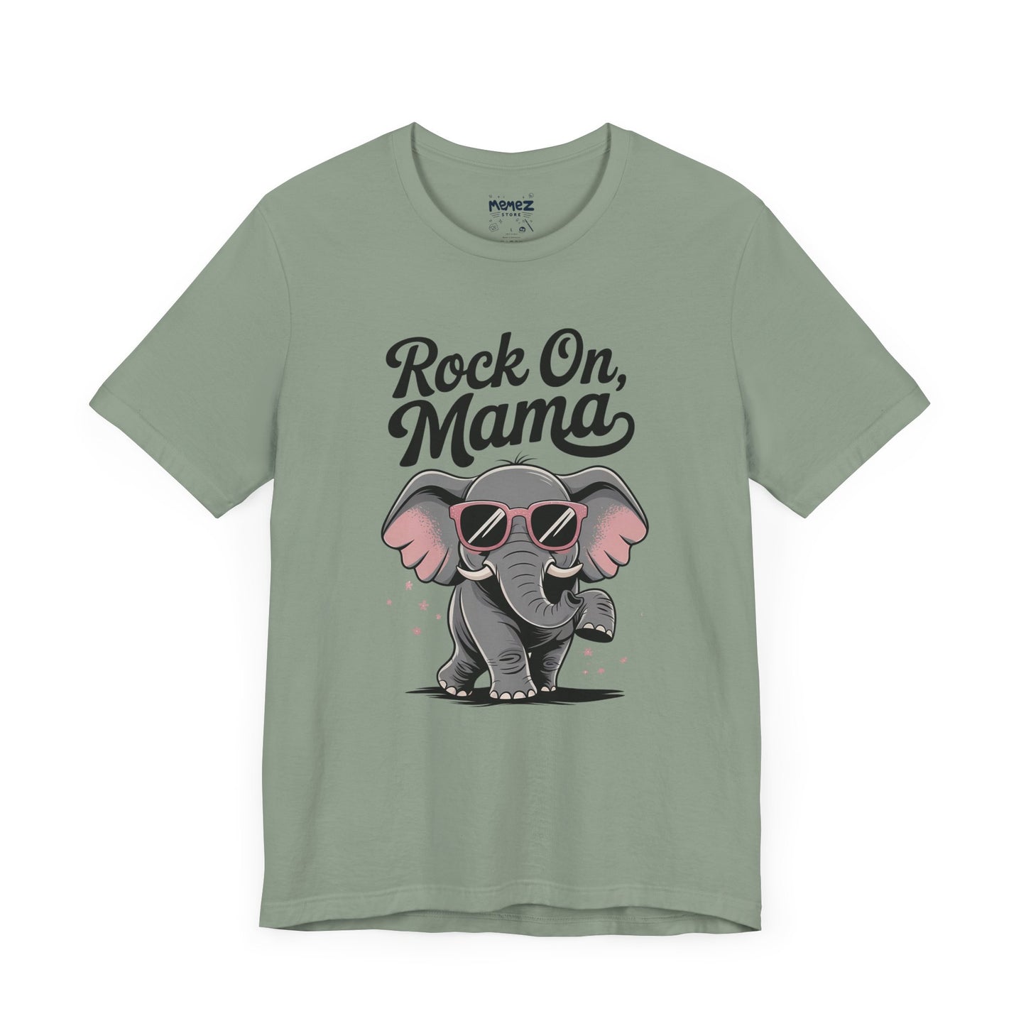 Rock on Mama, Funny Elephant Mother Day Tee by Memez Store