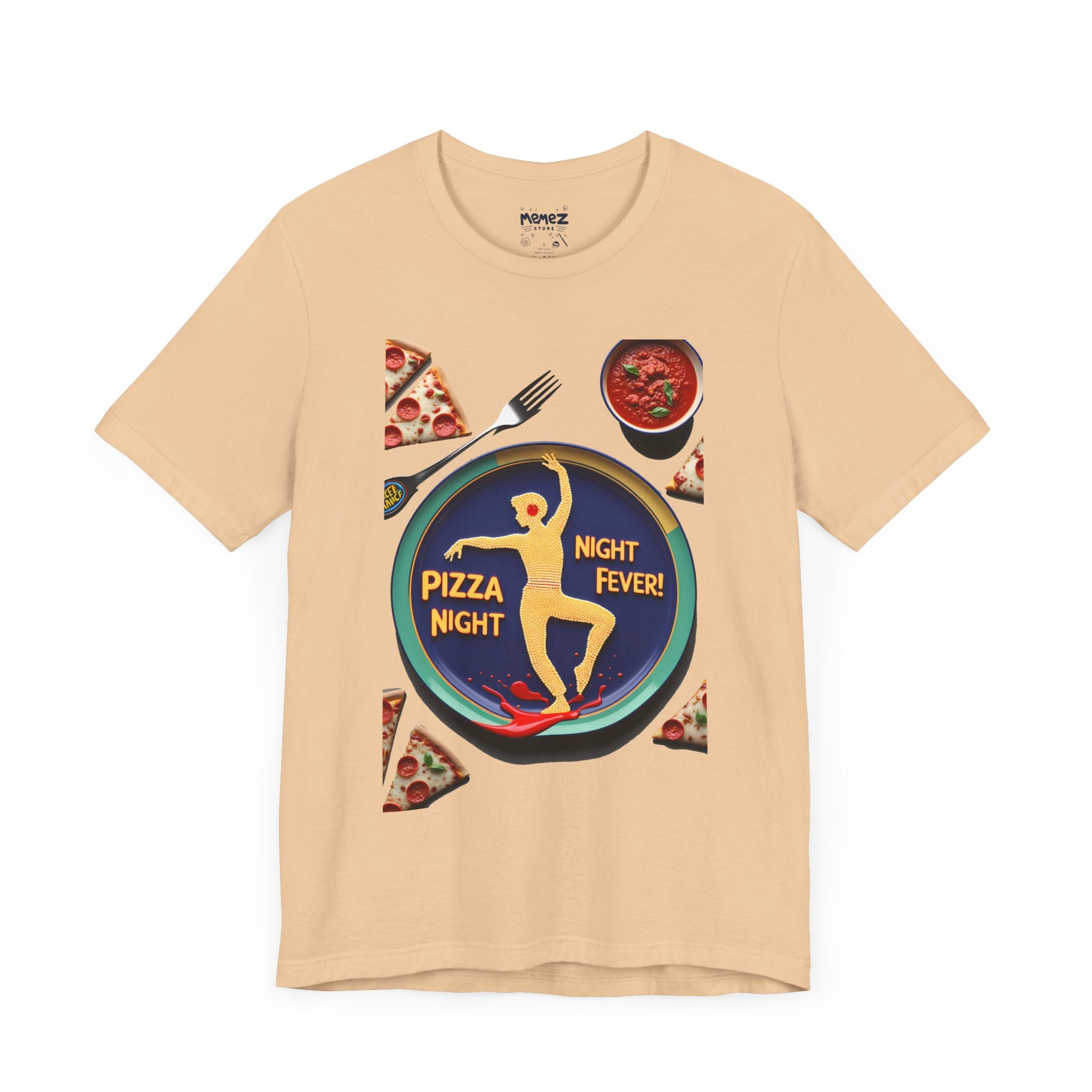 Pizza Night fever a Food Lovers Unisex Funny Tee By Memez Store