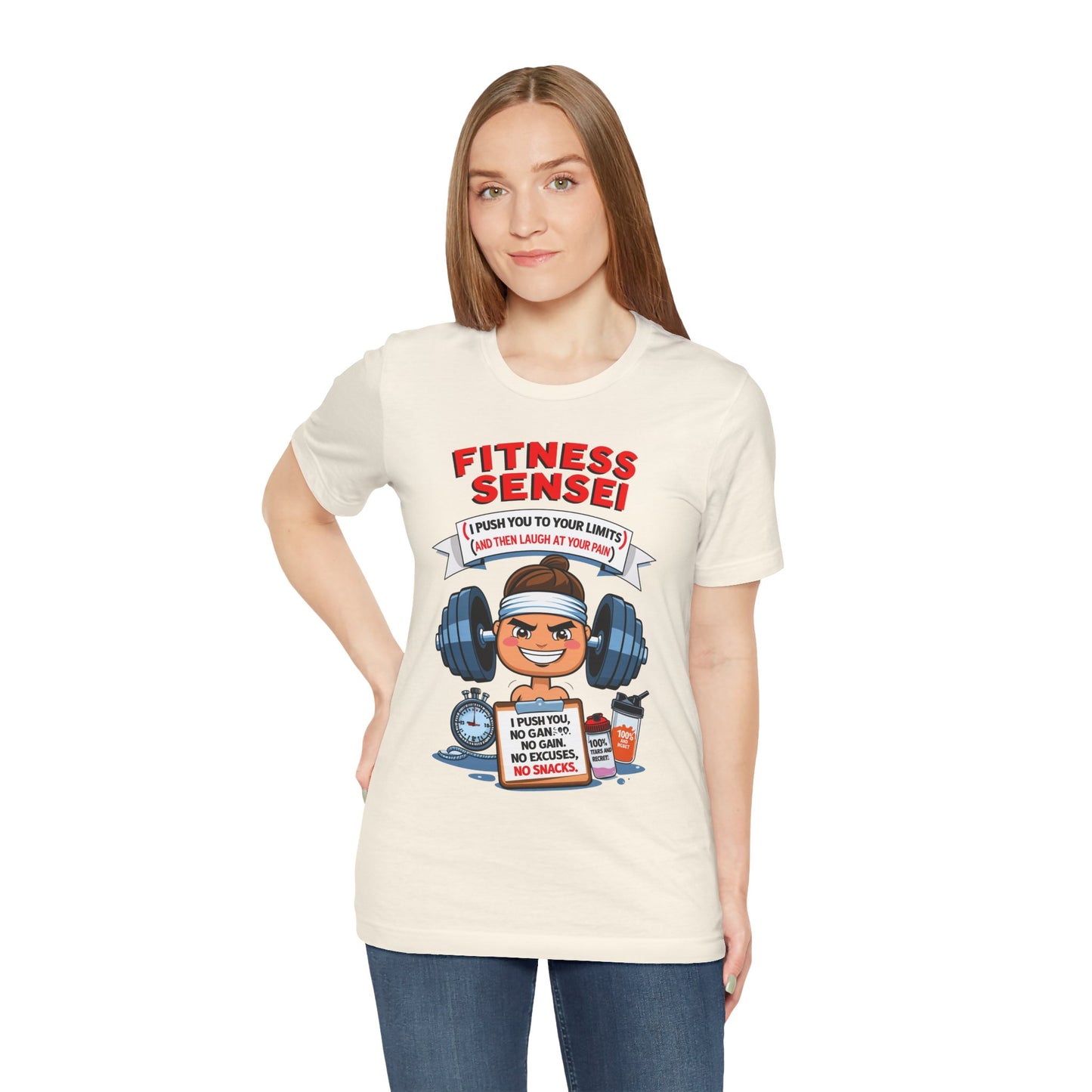 Fitness Sensei T-Shirt - gym lover funny tee by Memez Store