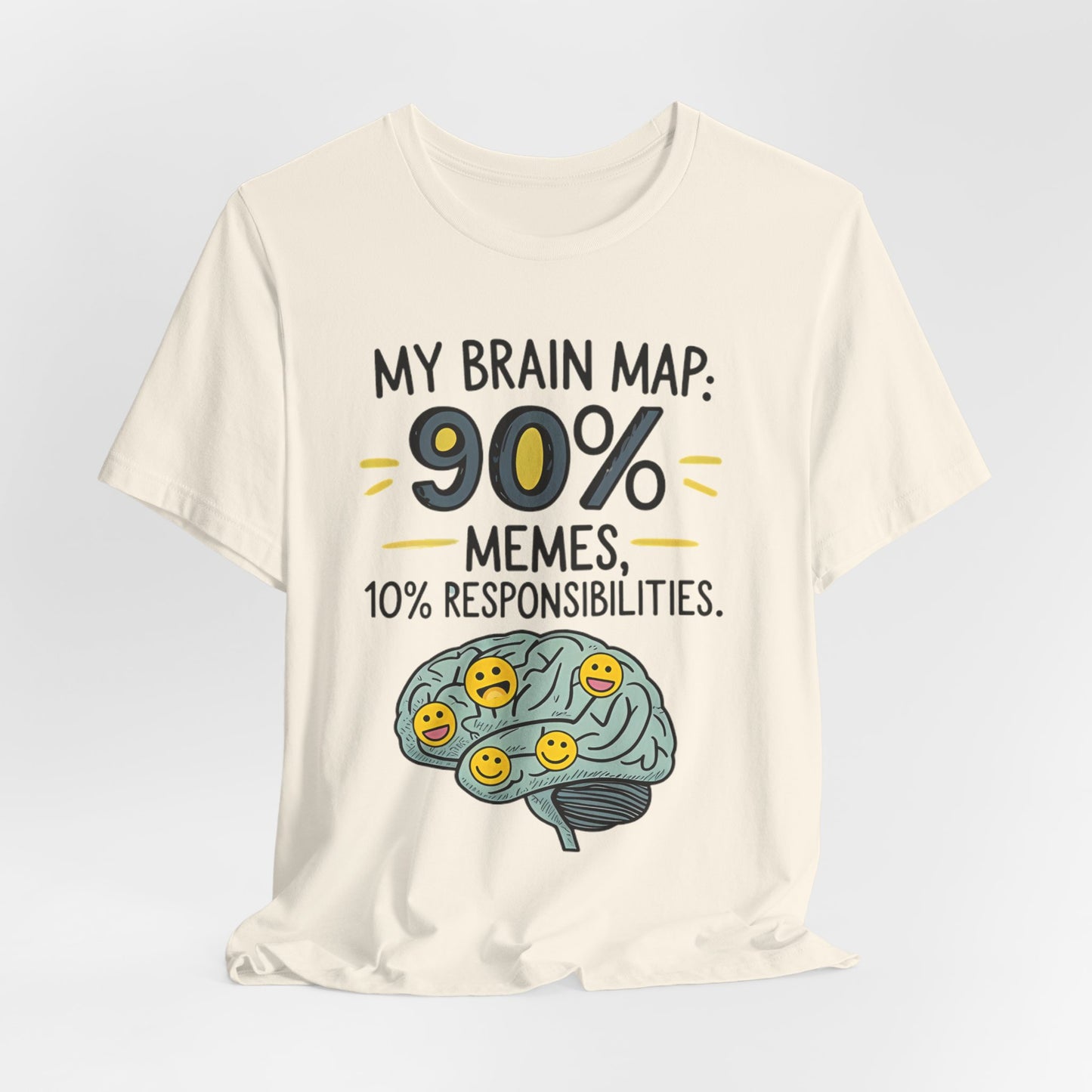 Funny Meme Tees for Stress Relief - 90% Memes, 10% Responsibilities