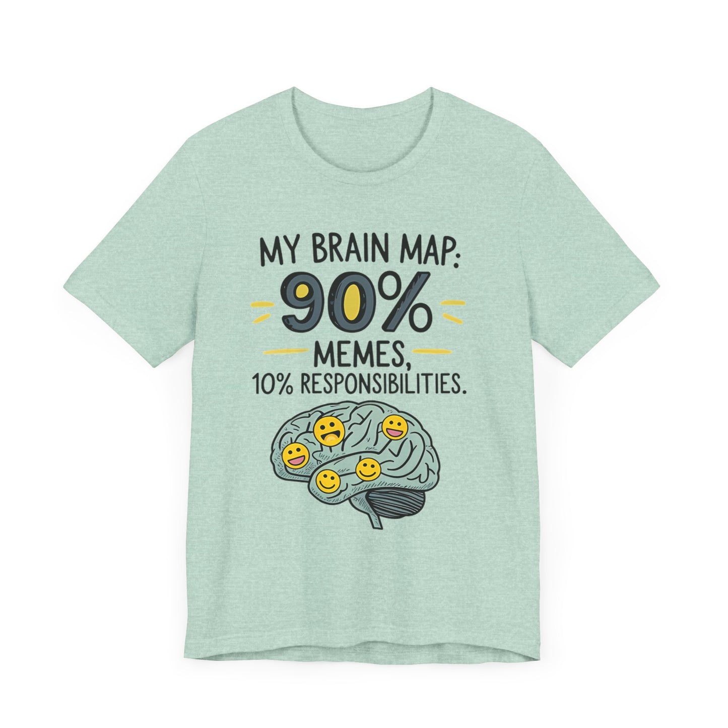 Funny Meme Tees for Stress Relief - 90% Memes, 10% Responsibilities