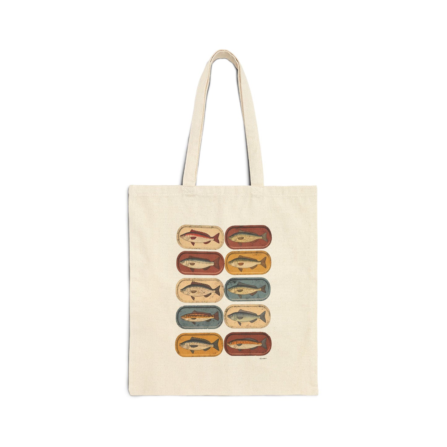 Fish Lovers Canvas Tote Bag By Memez Store