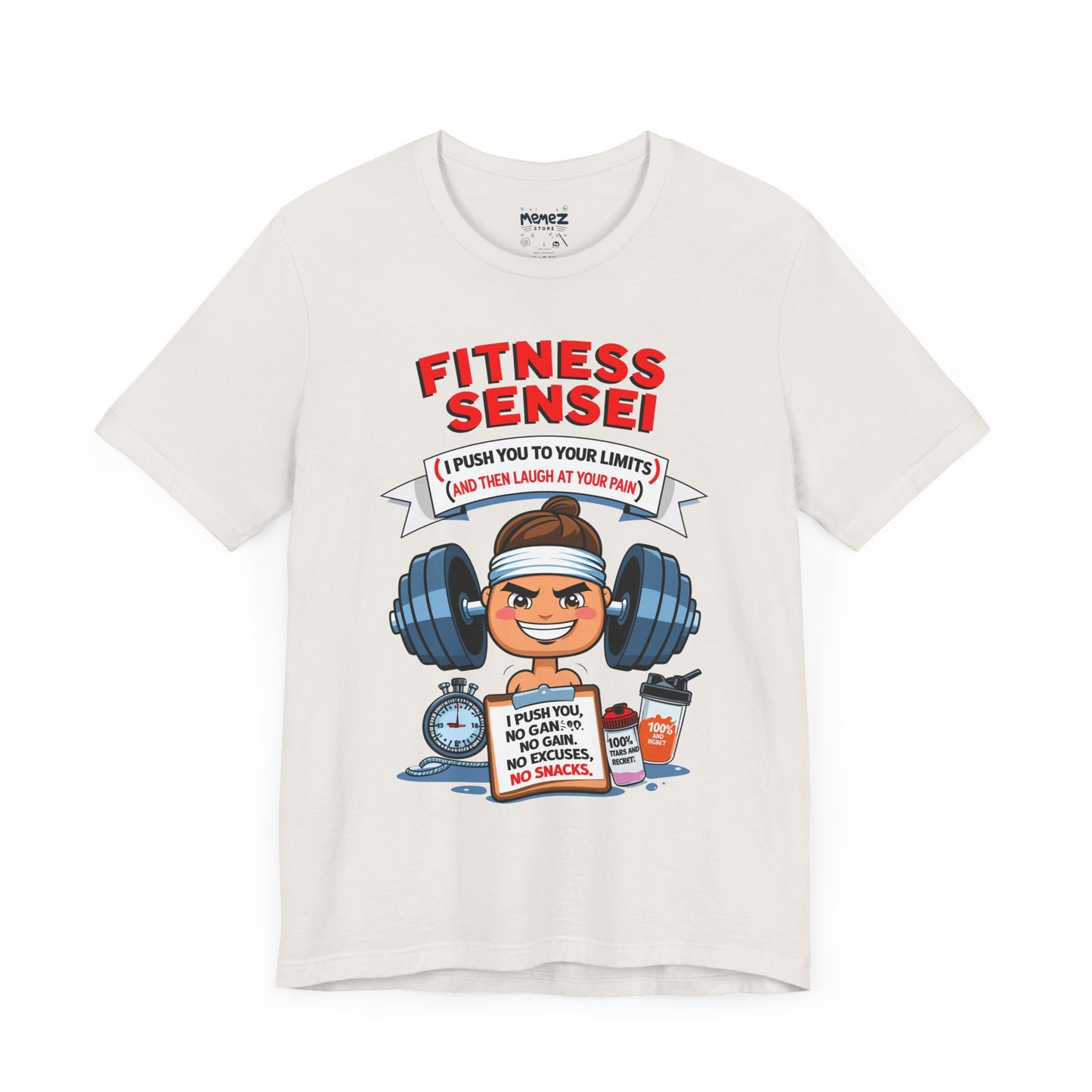 Fitness Sensei T-Shirt - gym lover funny tee by Memez Store