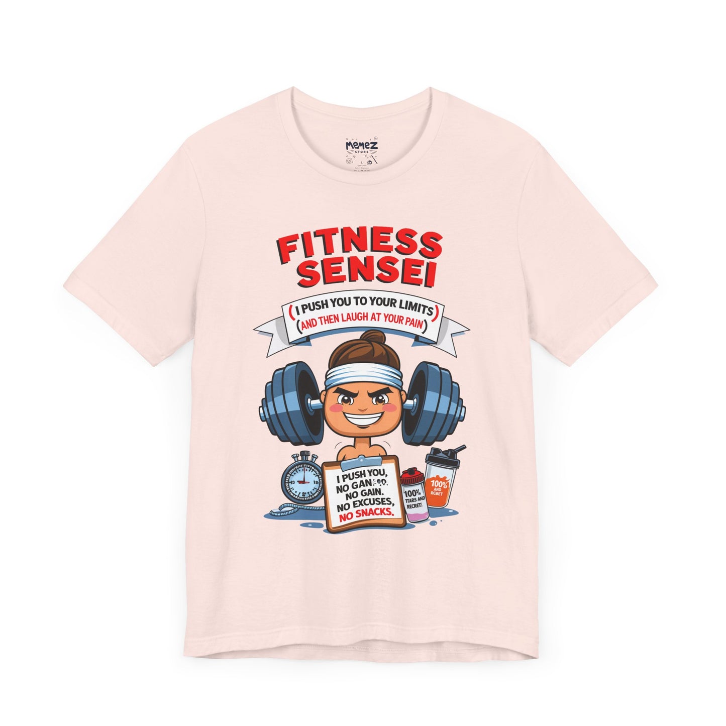 Fitness Sensei T-Shirt - gym lover funny tee by Memez Store
