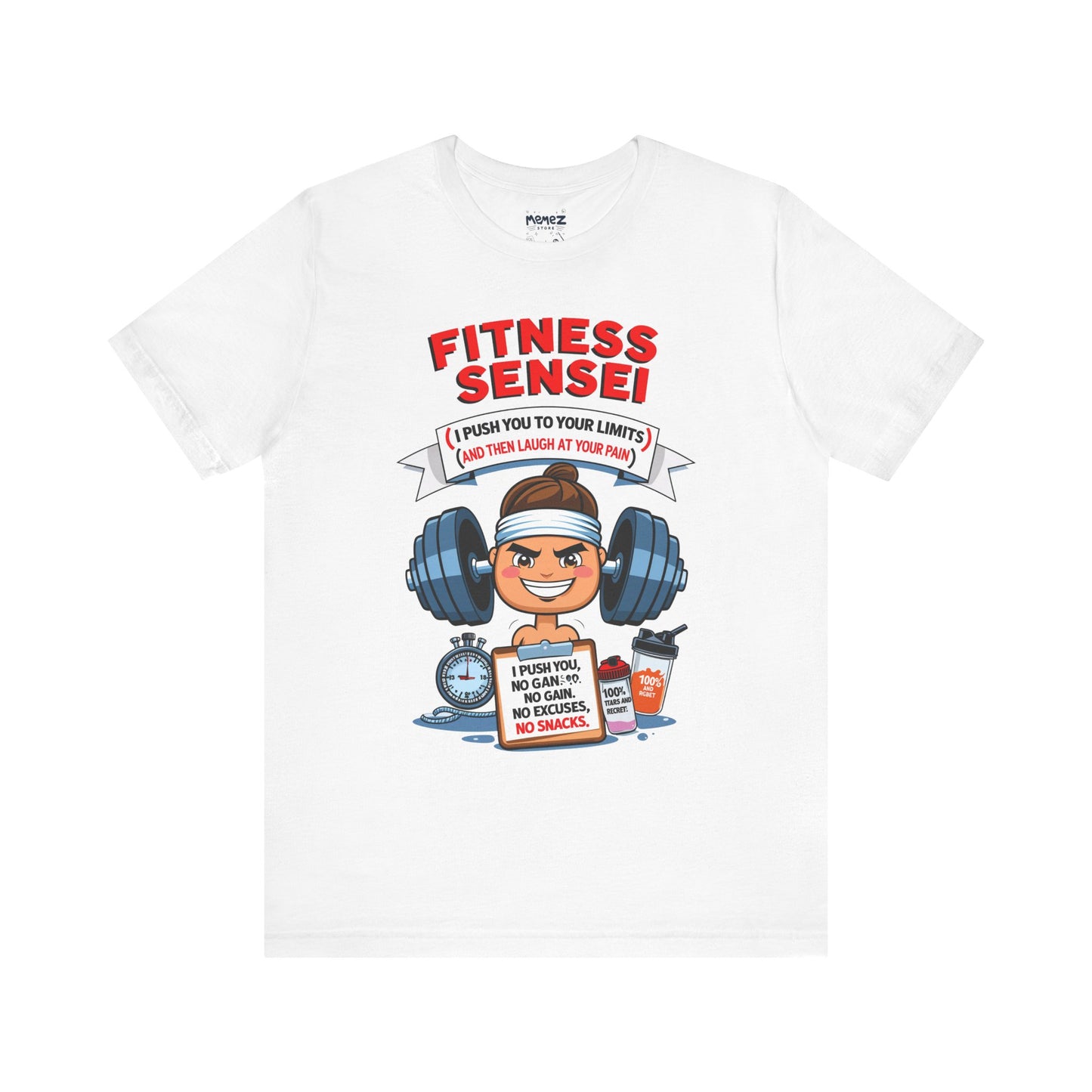 Fitness Sensei T-Shirt - gym lover funny tee by Memez Store