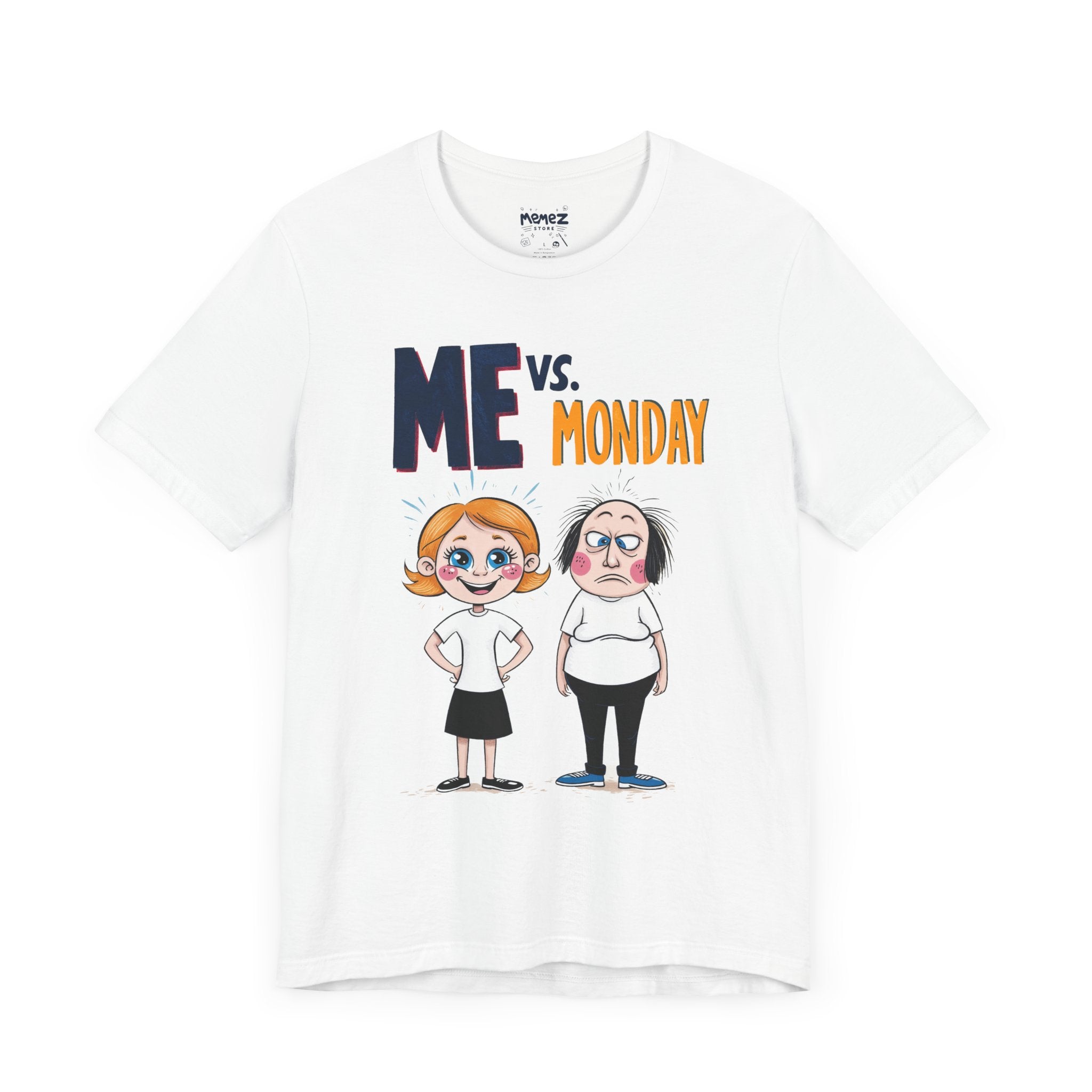 Funny Meme T-Shirt - Me Vs Monday Unisex Tee
