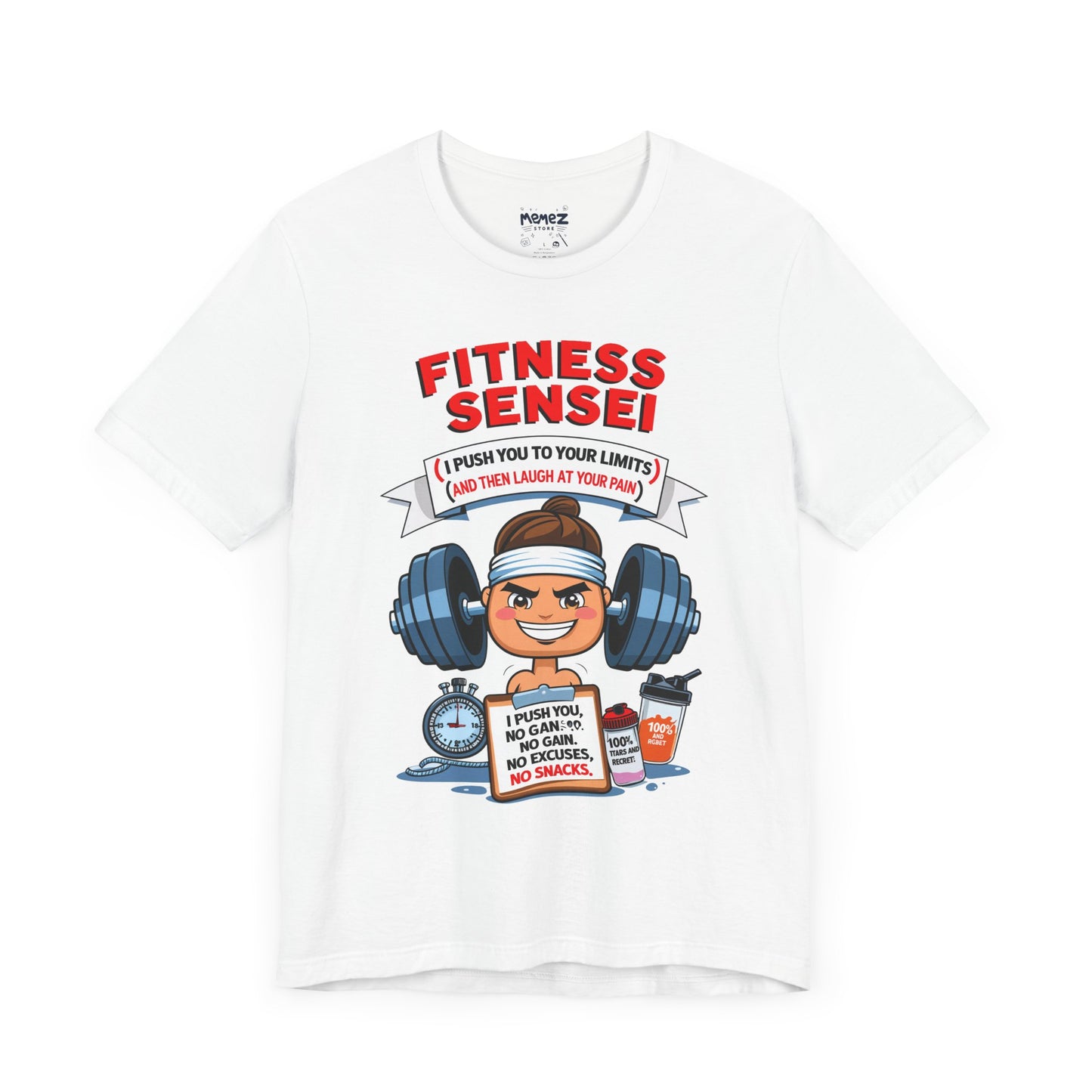 Fitness Sensei T-Shirt - gym lover funny tee by Memez Store
