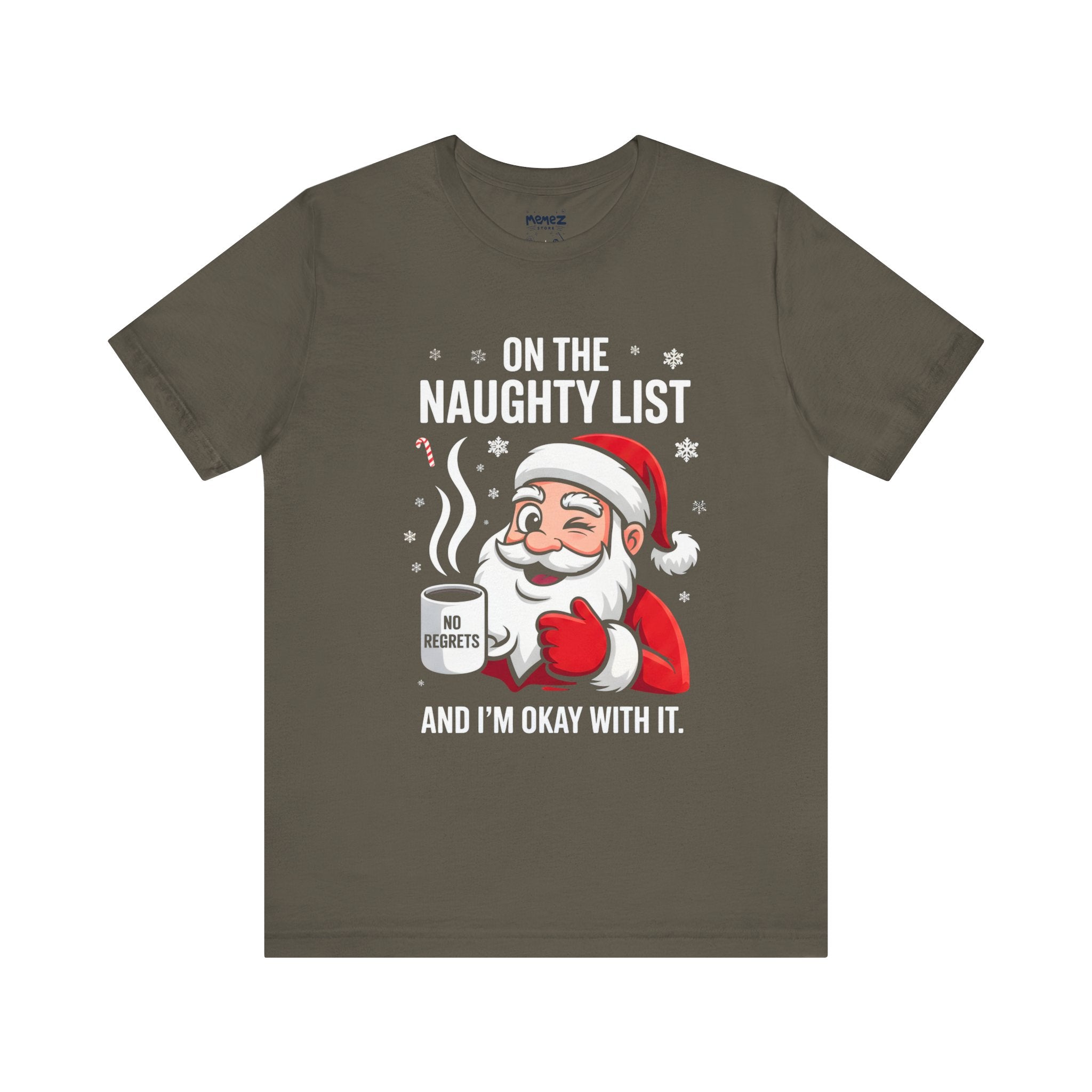 On The Naughty List Chirstmas Meme Funny Tee
