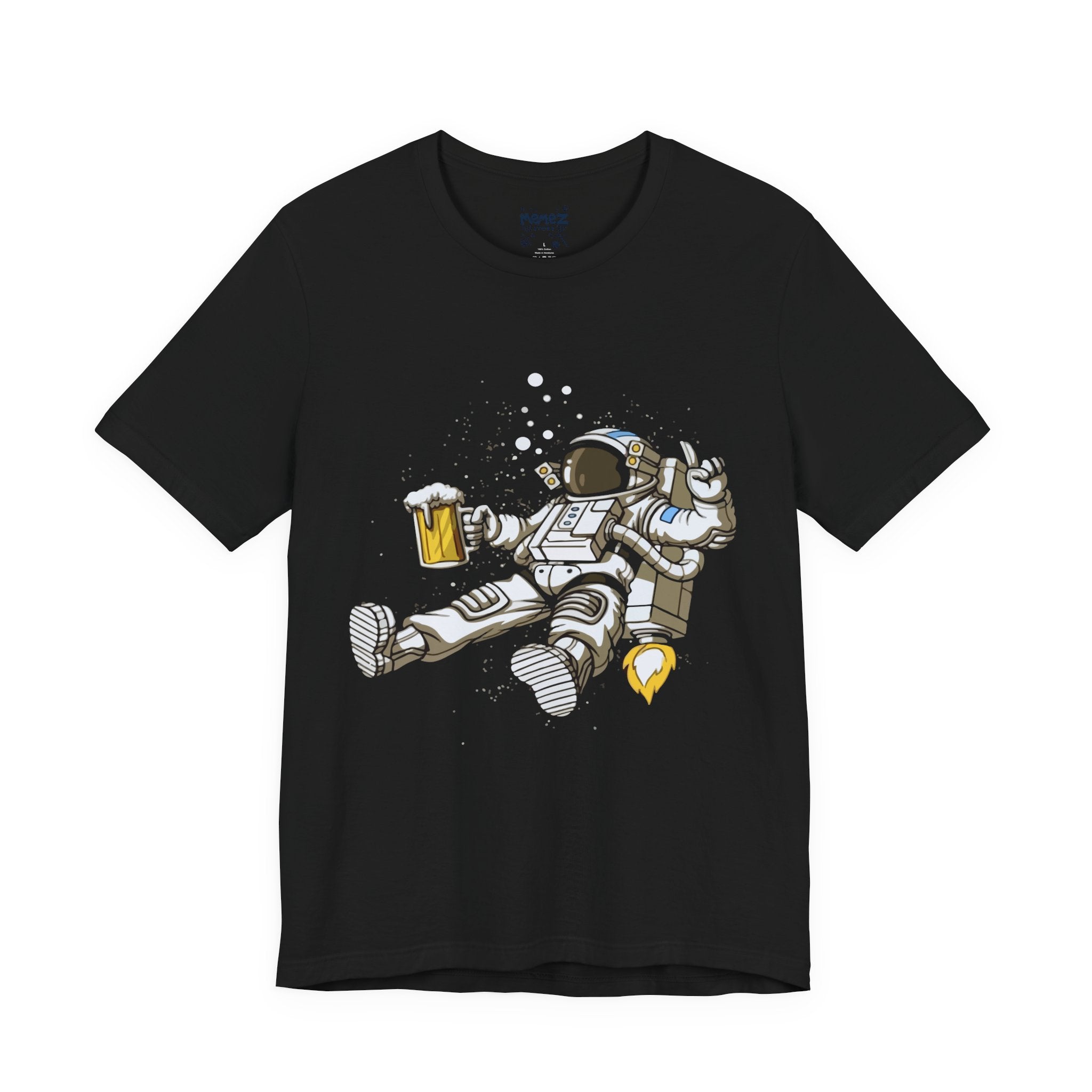 Beer in Space T-Shirt — Retro Astronaut Brewing Tee