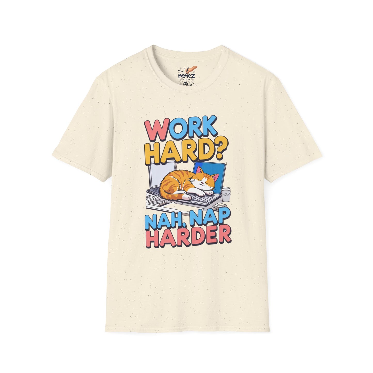 Work Hard Nap Hard Unisex T-Shirt - Funny Meme Tee for Meme Lovers
