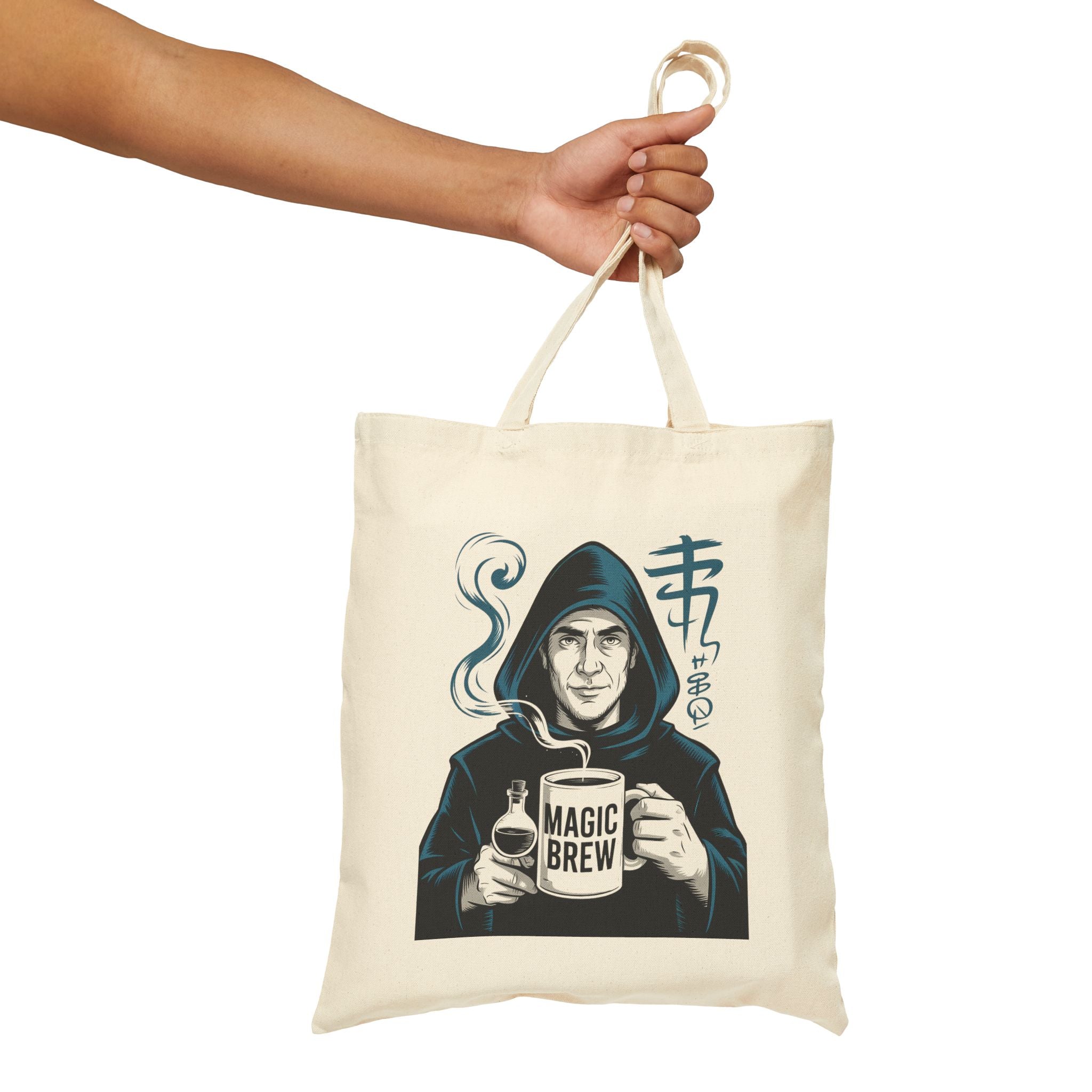 Magic Brew Cotton Canvas Tote Bag - Magic Lover's Tote Bag By Memez Store